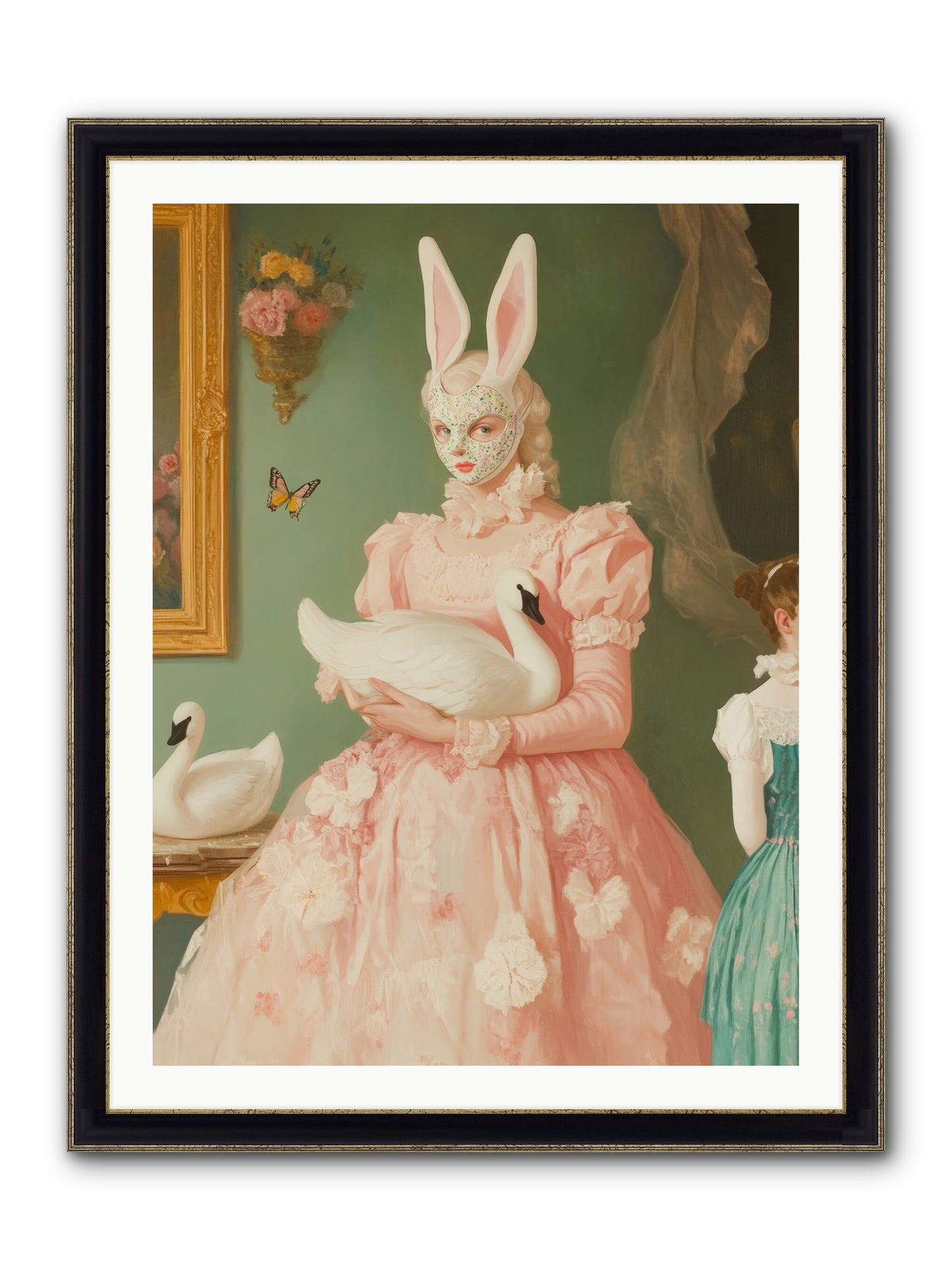 Keeper Of Flight Framed Print - Black & Gold 30x40