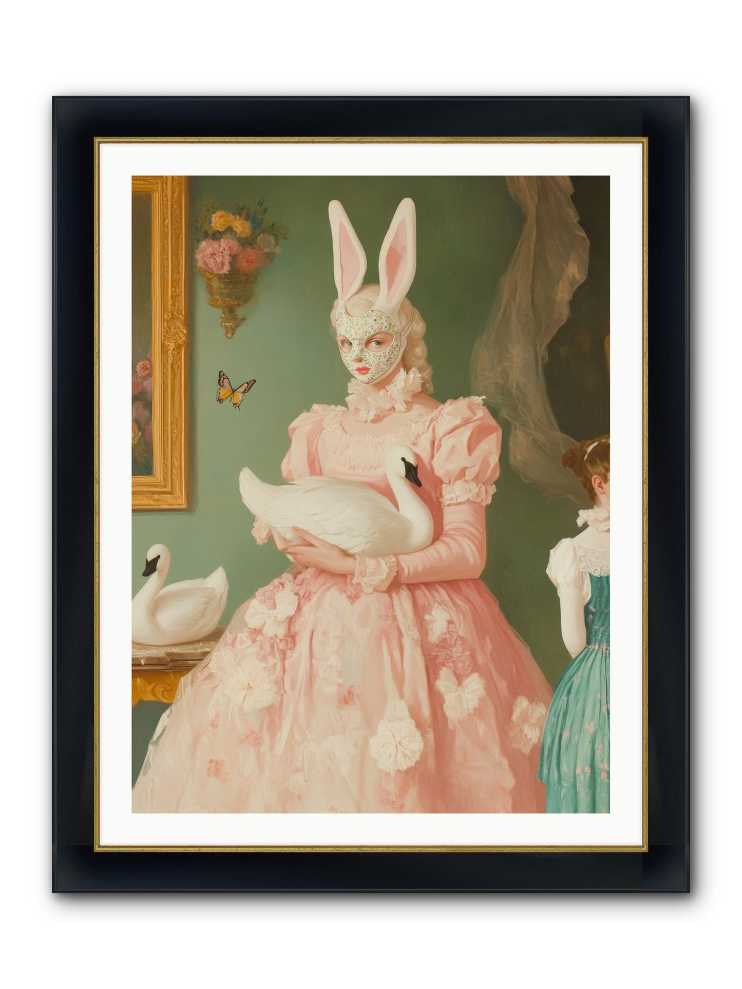 Keeper Of Flight Framed Print - Wide Black w/Gold 30x40