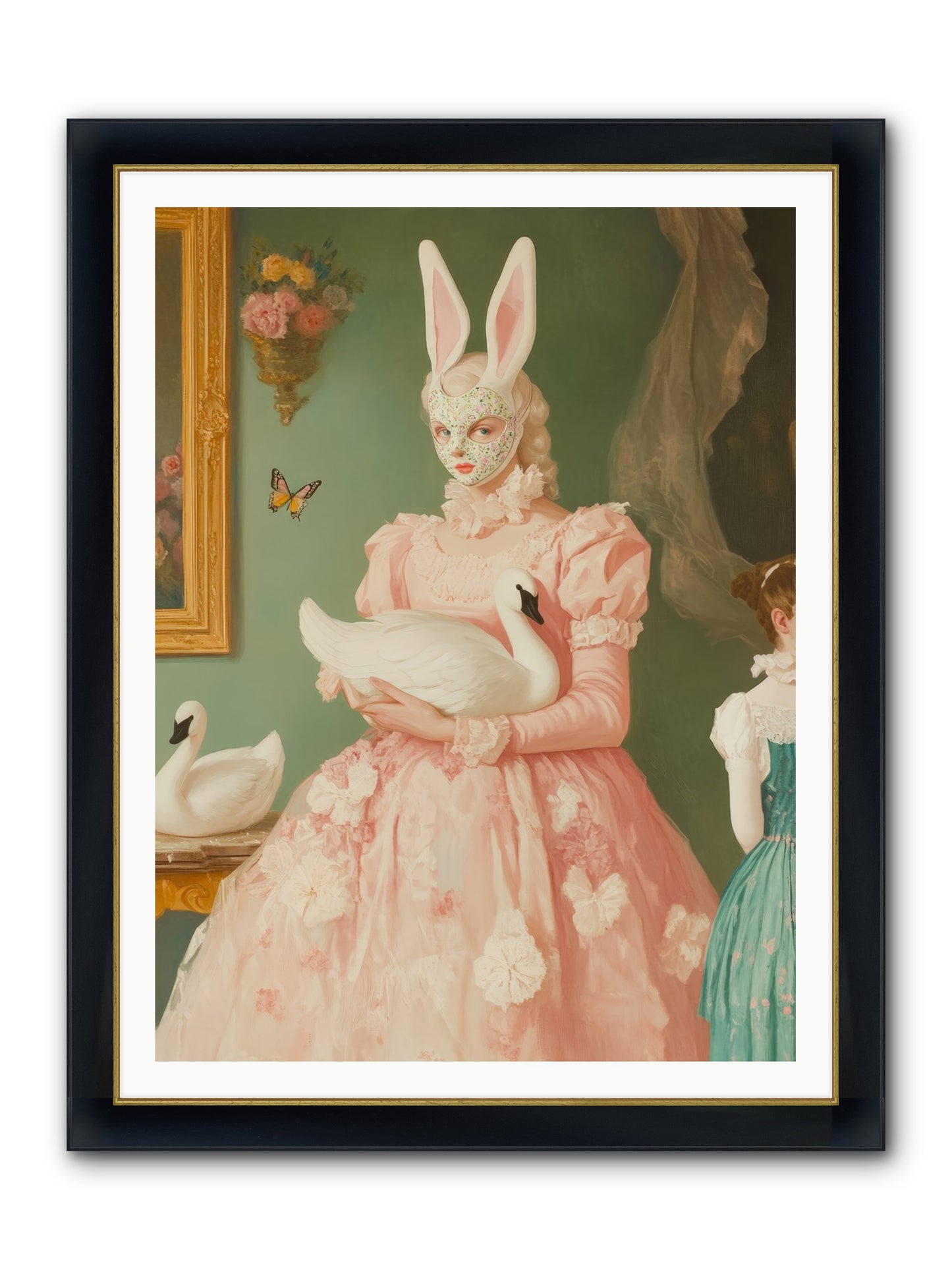 Keeper Of Flight Framed Print - Wide Black w/Gold 36x48