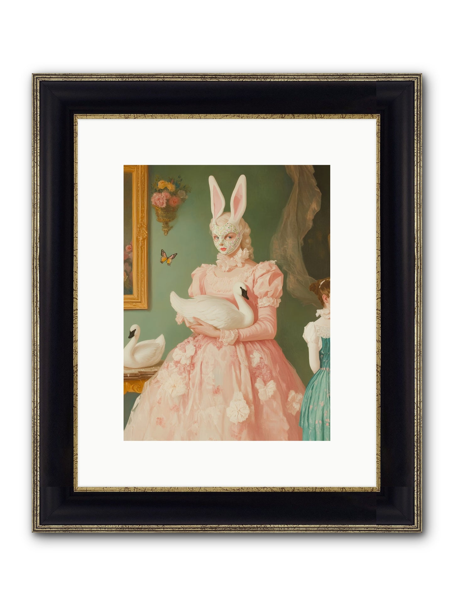Keeper Of Flight Framed Print - Black & Gold 9x12