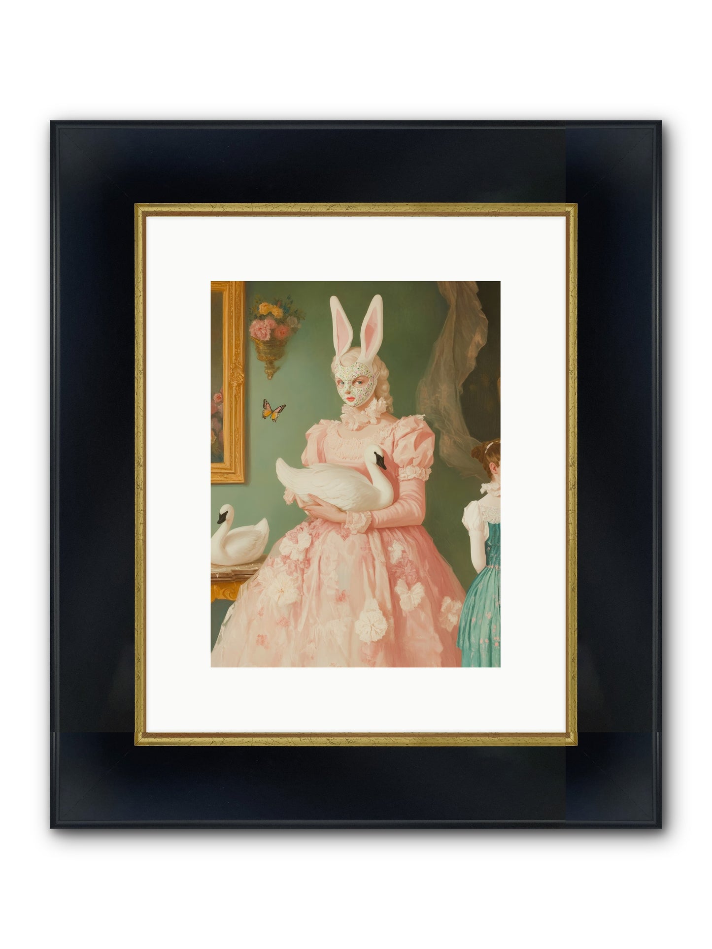 Keeper Of Flight Framed Print - Wide Black w/Gold 9x12