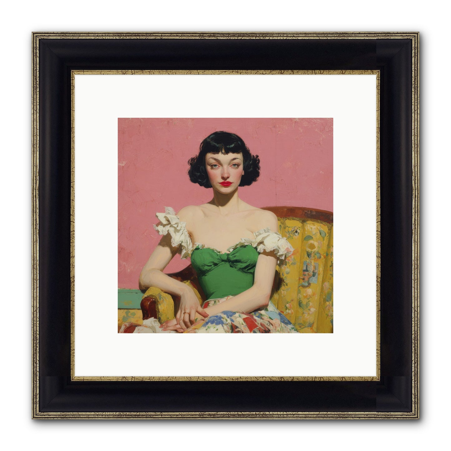 Keeper Of Graceful Secrets Framed Print - Black & Gold 10x10