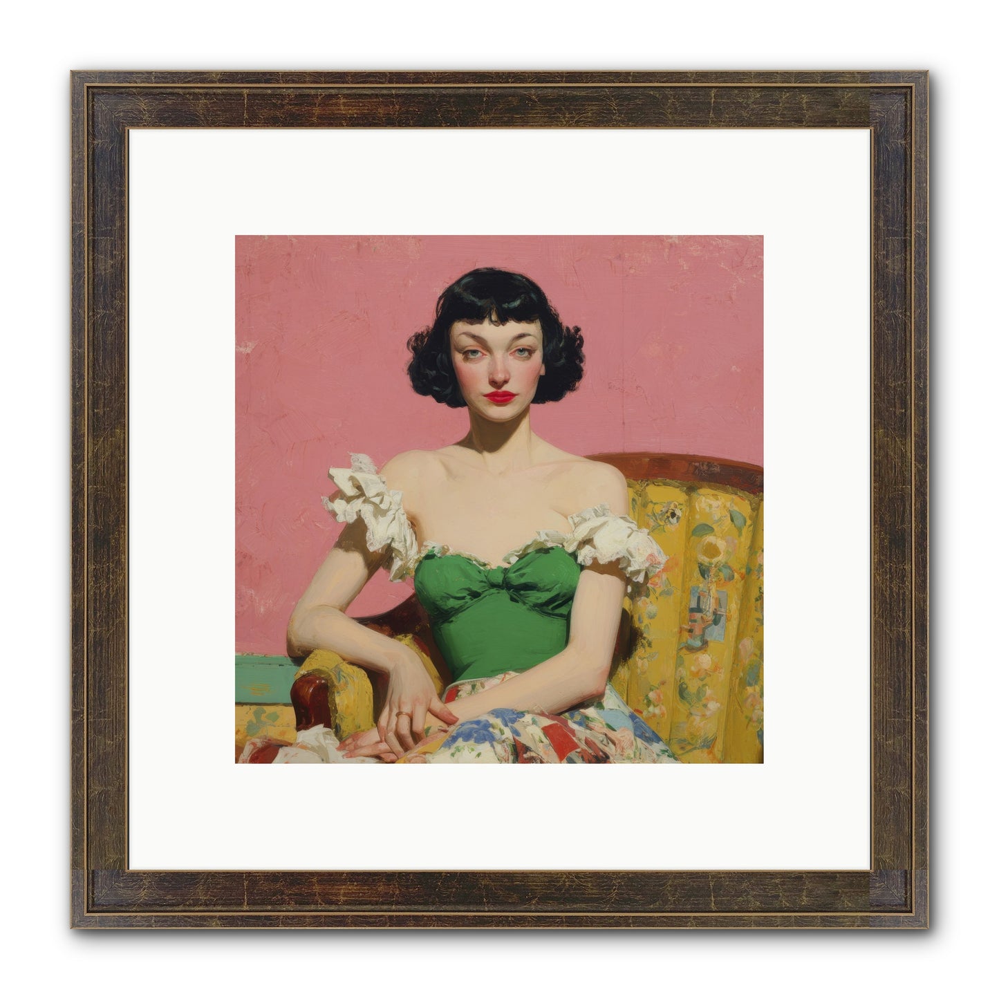 Keeper Of Graceful Secrets Framed Print - Slimwoods Black/Gold 10x10