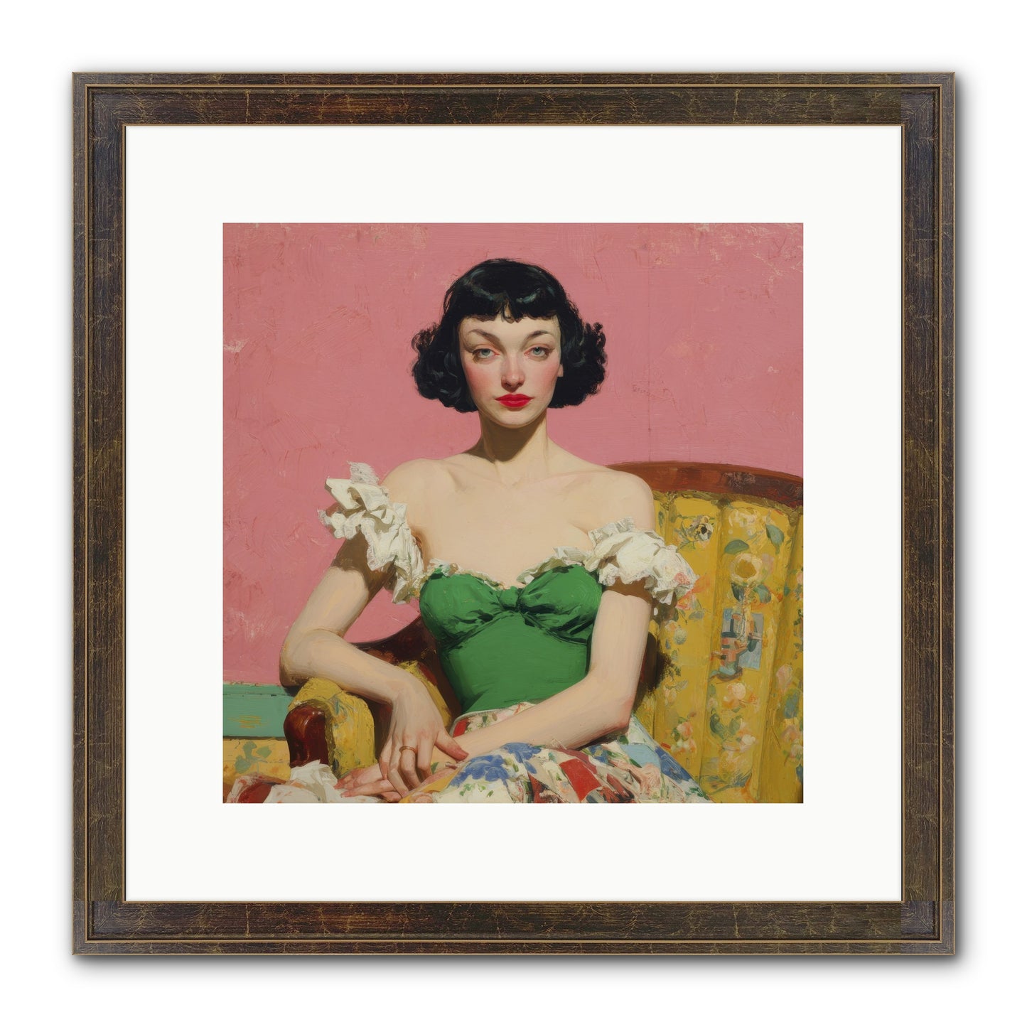 Keeper Of Graceful Secrets Framed Print - Slimwoods Black/Gold 12x12