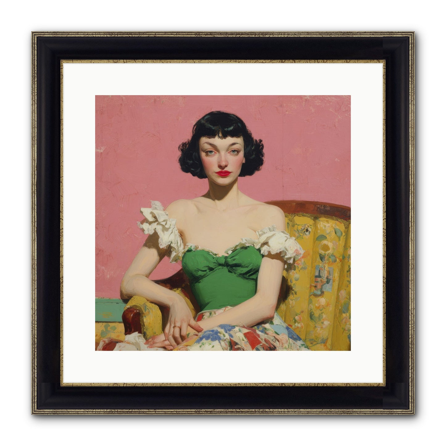 Keeper Of Graceful Secrets Framed Print - Black & Gold 16x16