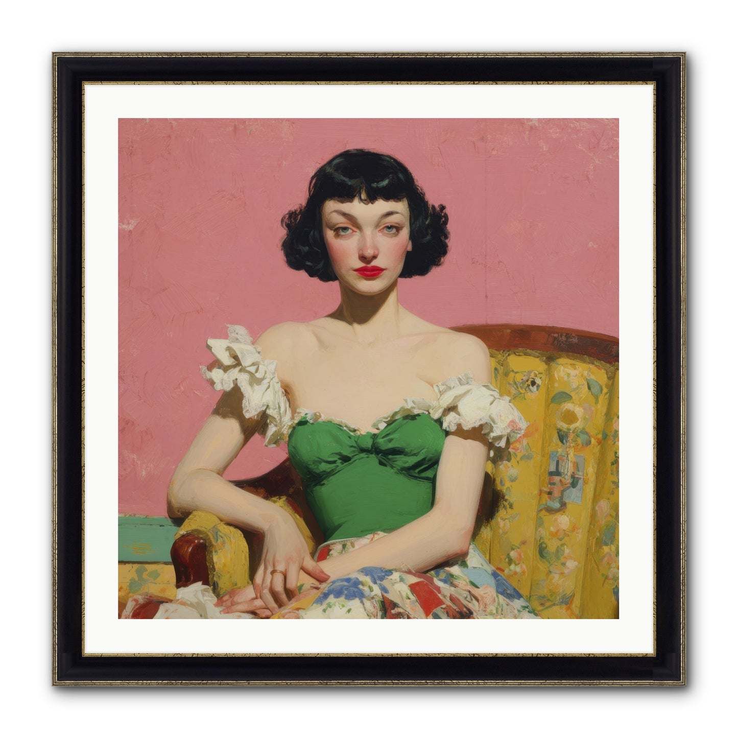 Keeper Of Graceful Secrets Framed Print - Black & Gold 30x30