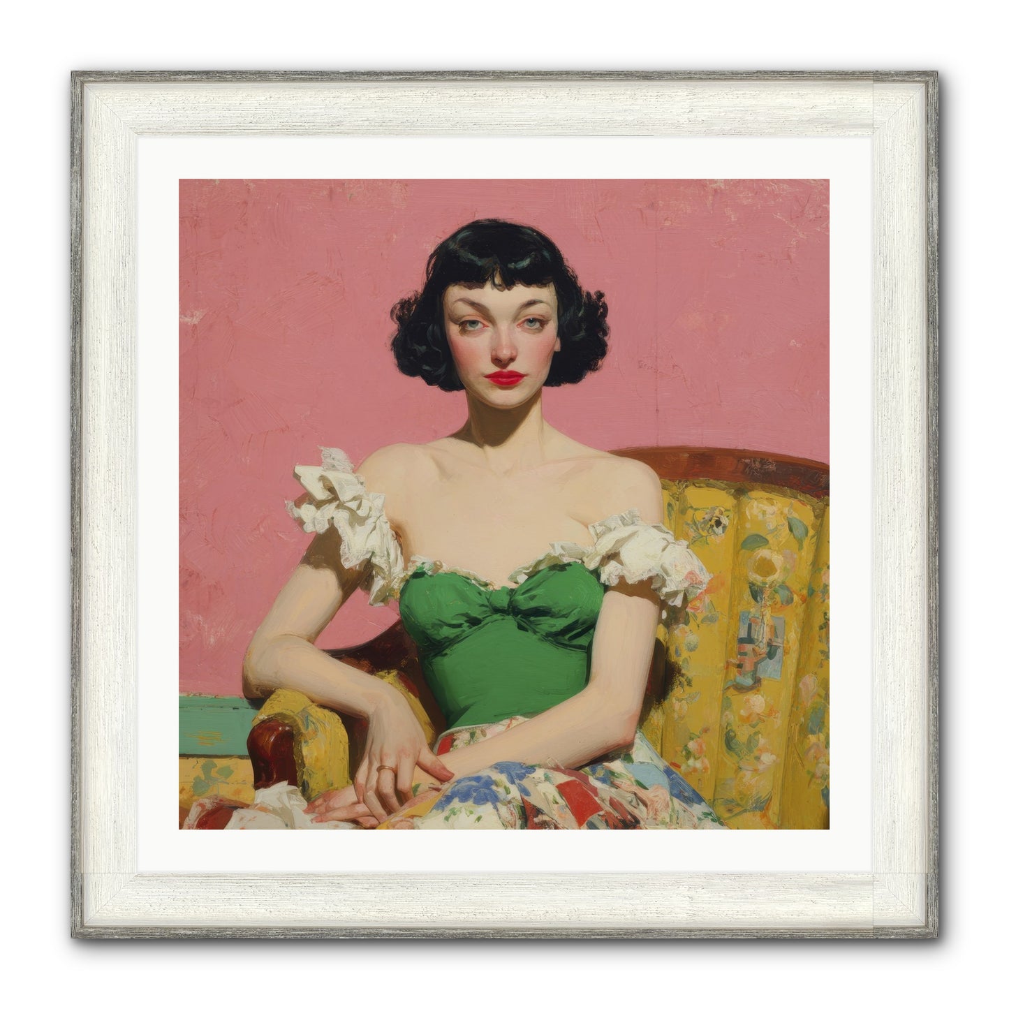 Keeper Of Graceful Secrets Framed Print - Driftwood White 30x30
