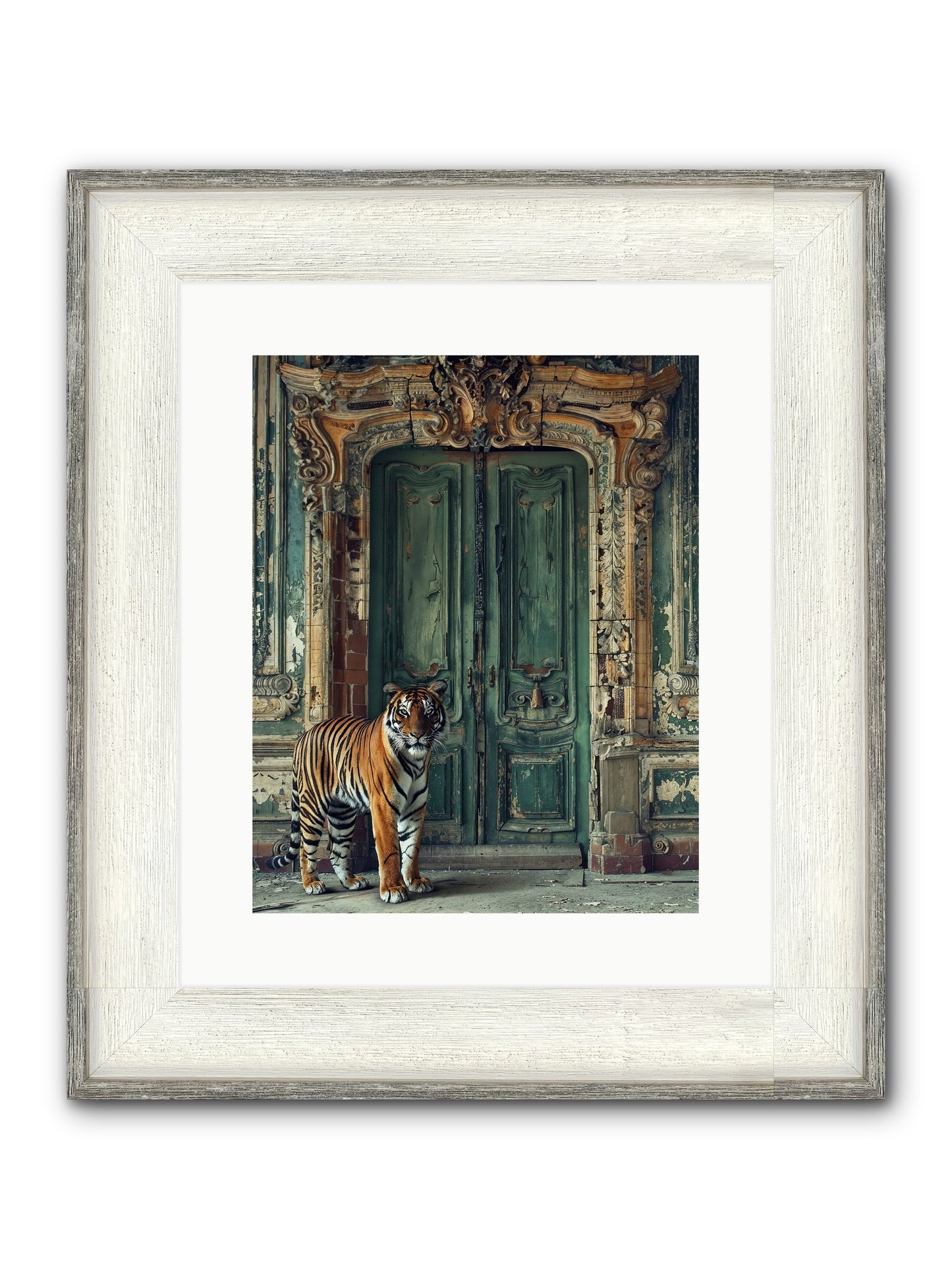 Keeper Of The Peridot Gates Framed Print - Driftwood White 12x15