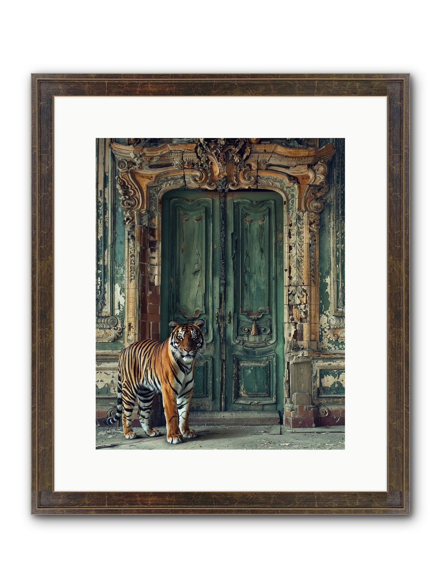 Keeper Of The Peridot Gates Framed Print - Slimwoods Black/Gold 12x15