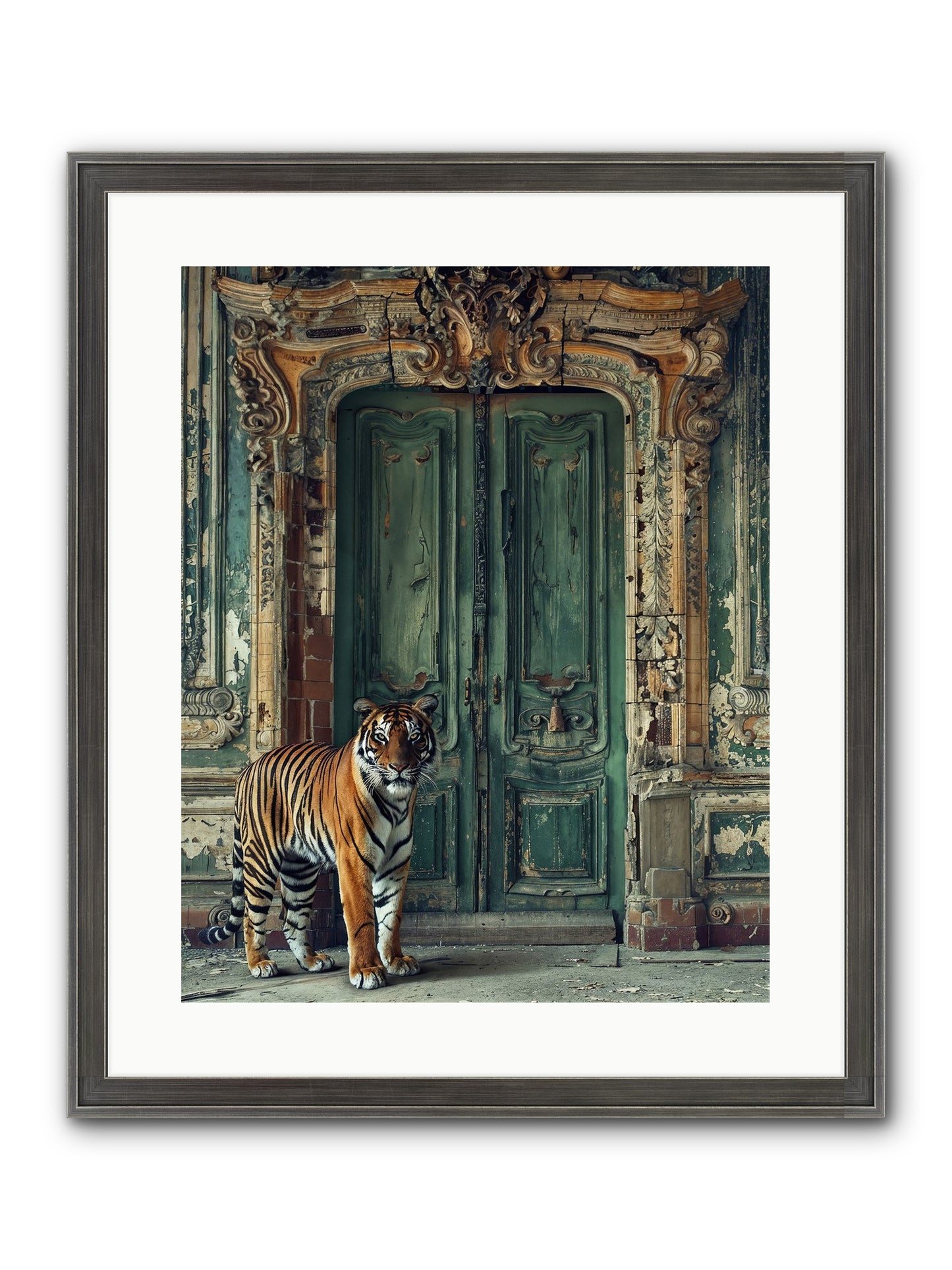Keeper Of The Peridot Gates Framed Print - Slimwoods Black/Silver 16x20