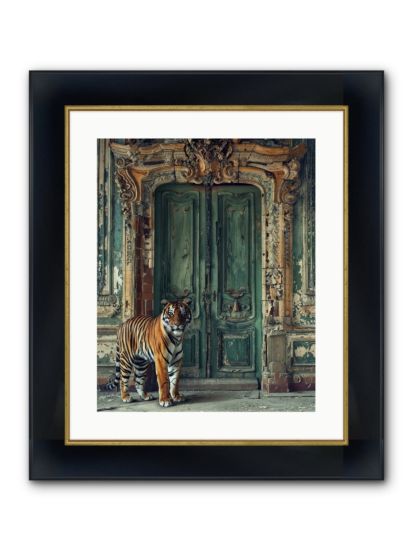 Keeper Of The Peridot Gates Framed Print - Wide Black w/Gold 16x20