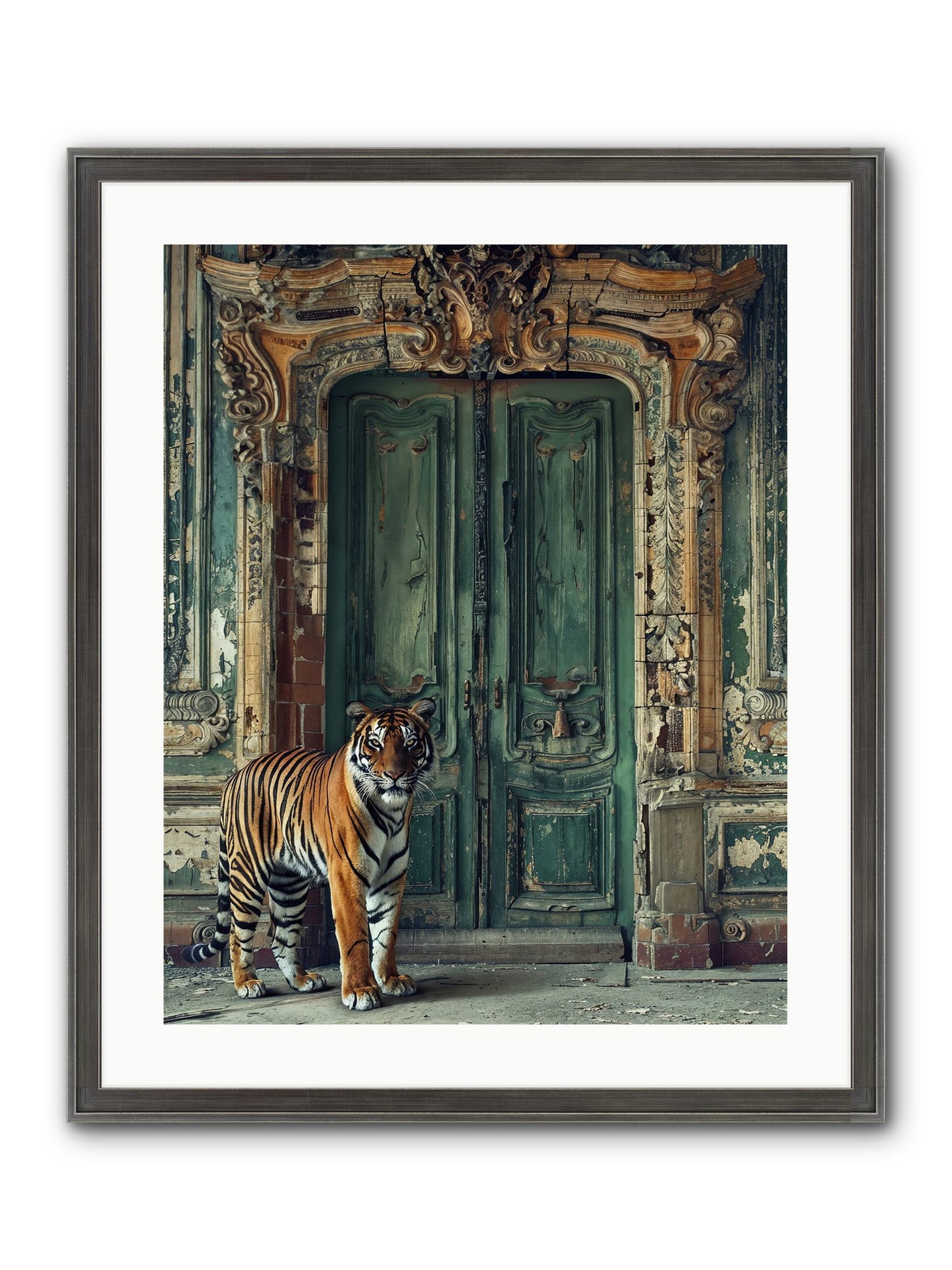Keeper Of The Peridot Gates Framed Print - Slimwoods Black/Silver 20x25