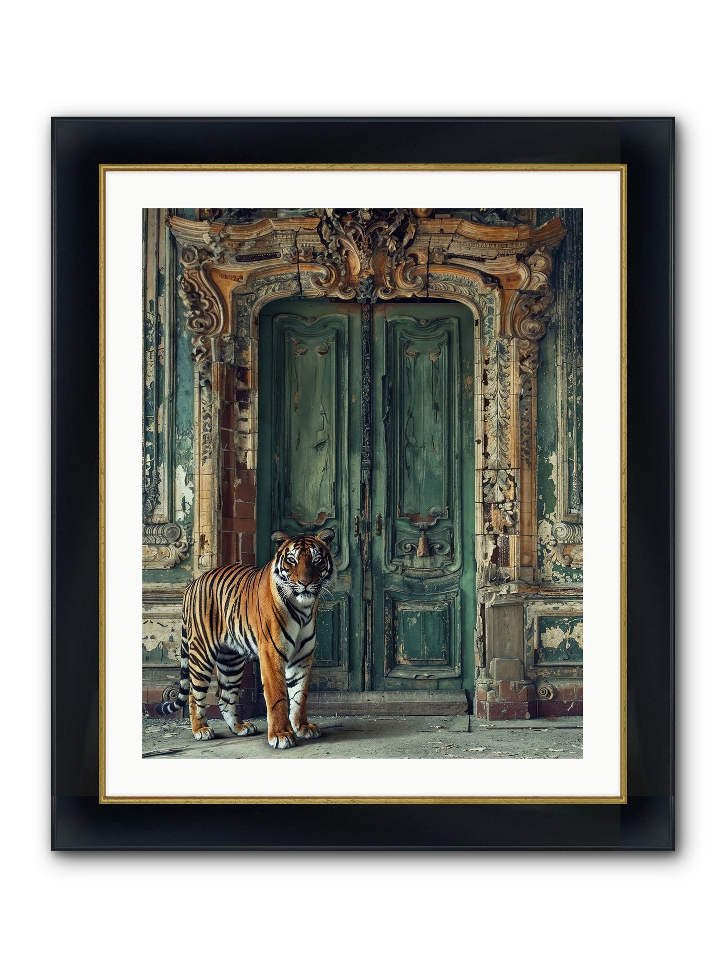 Keeper Of The Peridot Gates Framed Print - Wide Black w/Gold 24x30