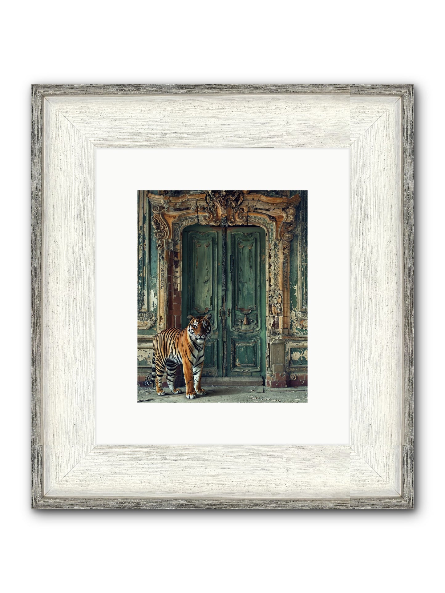 Keeper Of The Peridot Gates Framed Print - Driftwood White 8x10