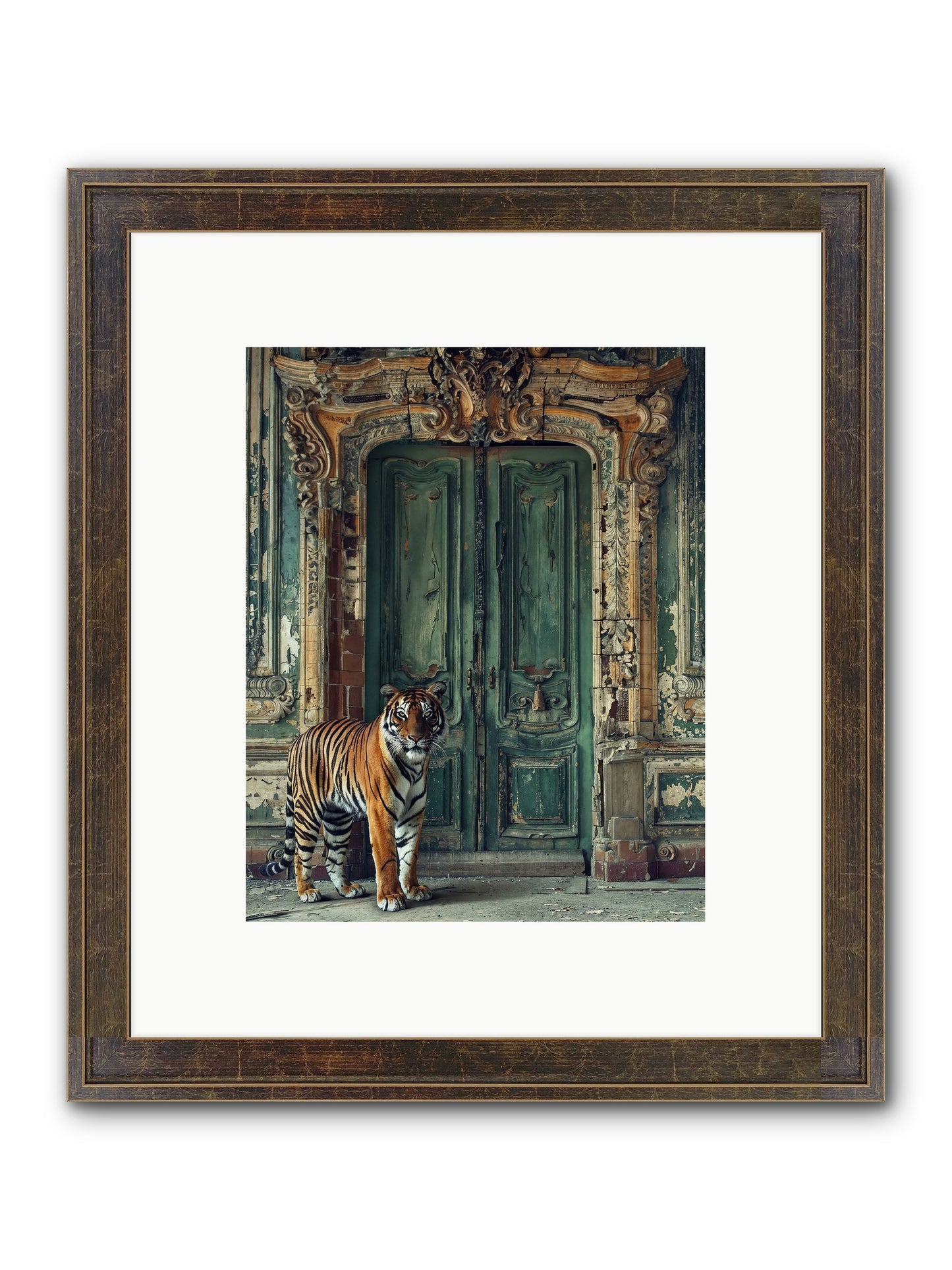 Keeper Of The Peridot Gates Framed Print - Slimwoods Black/Gold 8x10