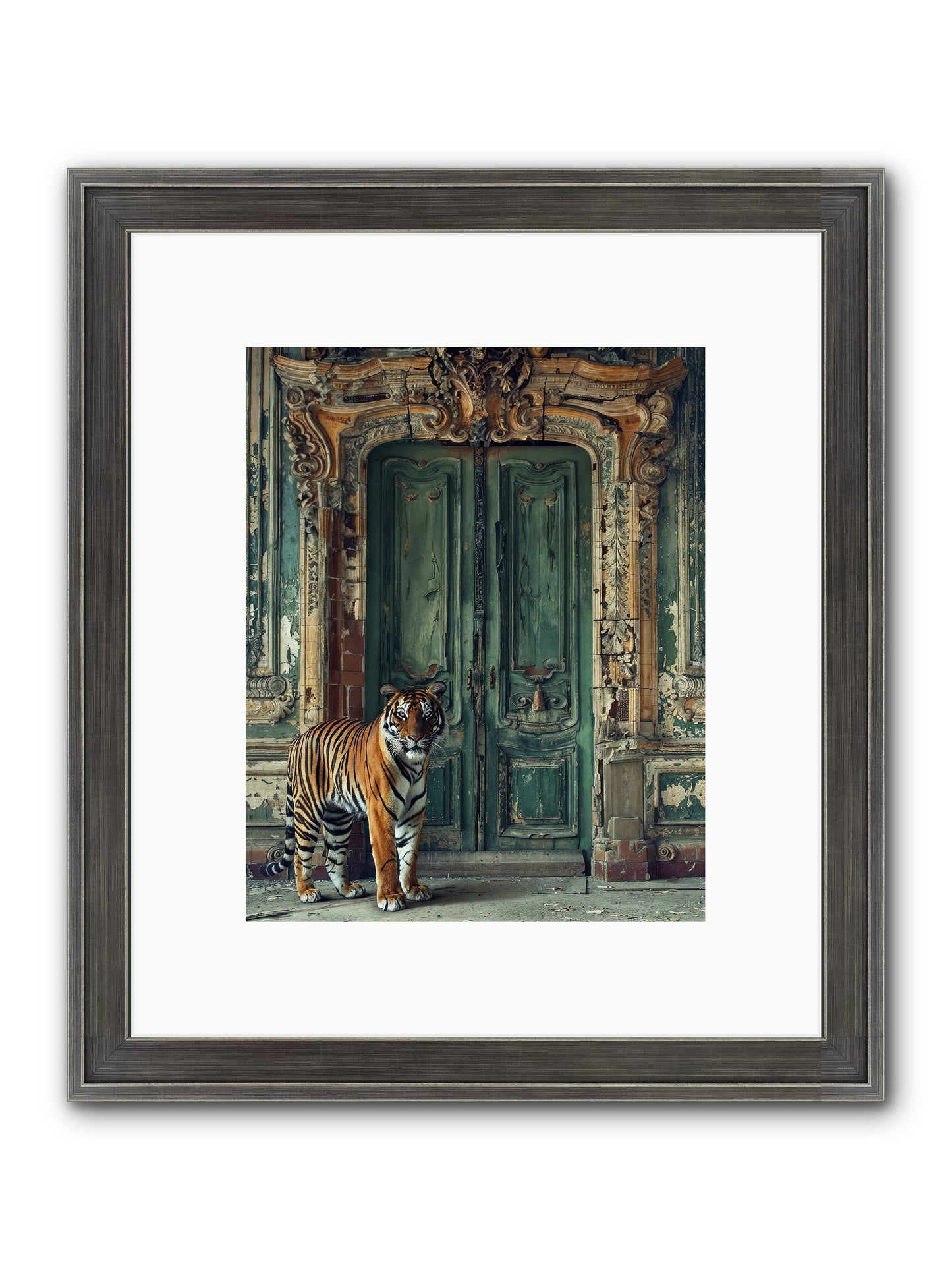 Keeper Of The Peridot Gates Framed Print - Slimwoods Black/Silver 8x10