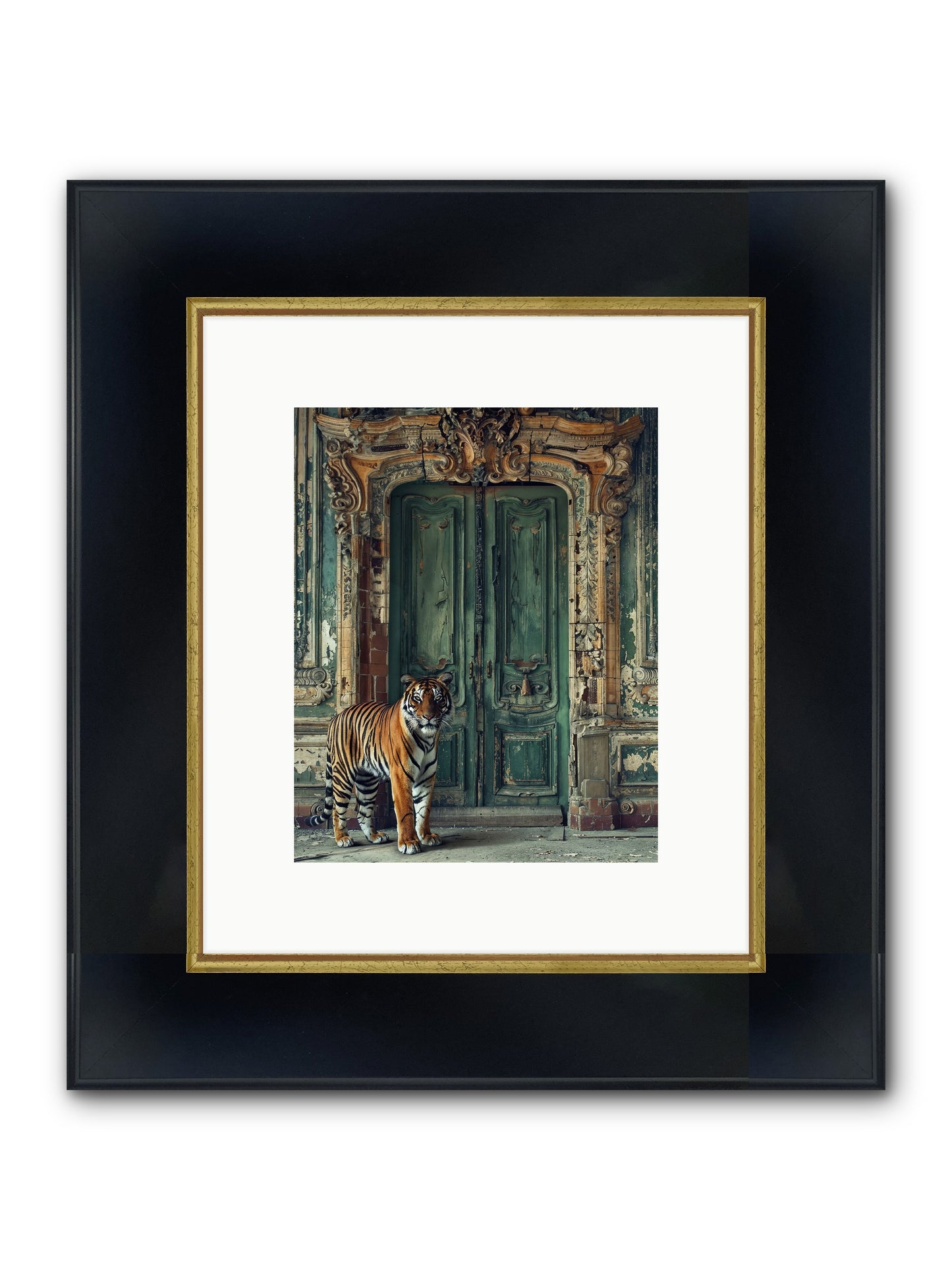 Keeper Of The Peridot Gates Framed Print - Wide Black w/Gold 8x10