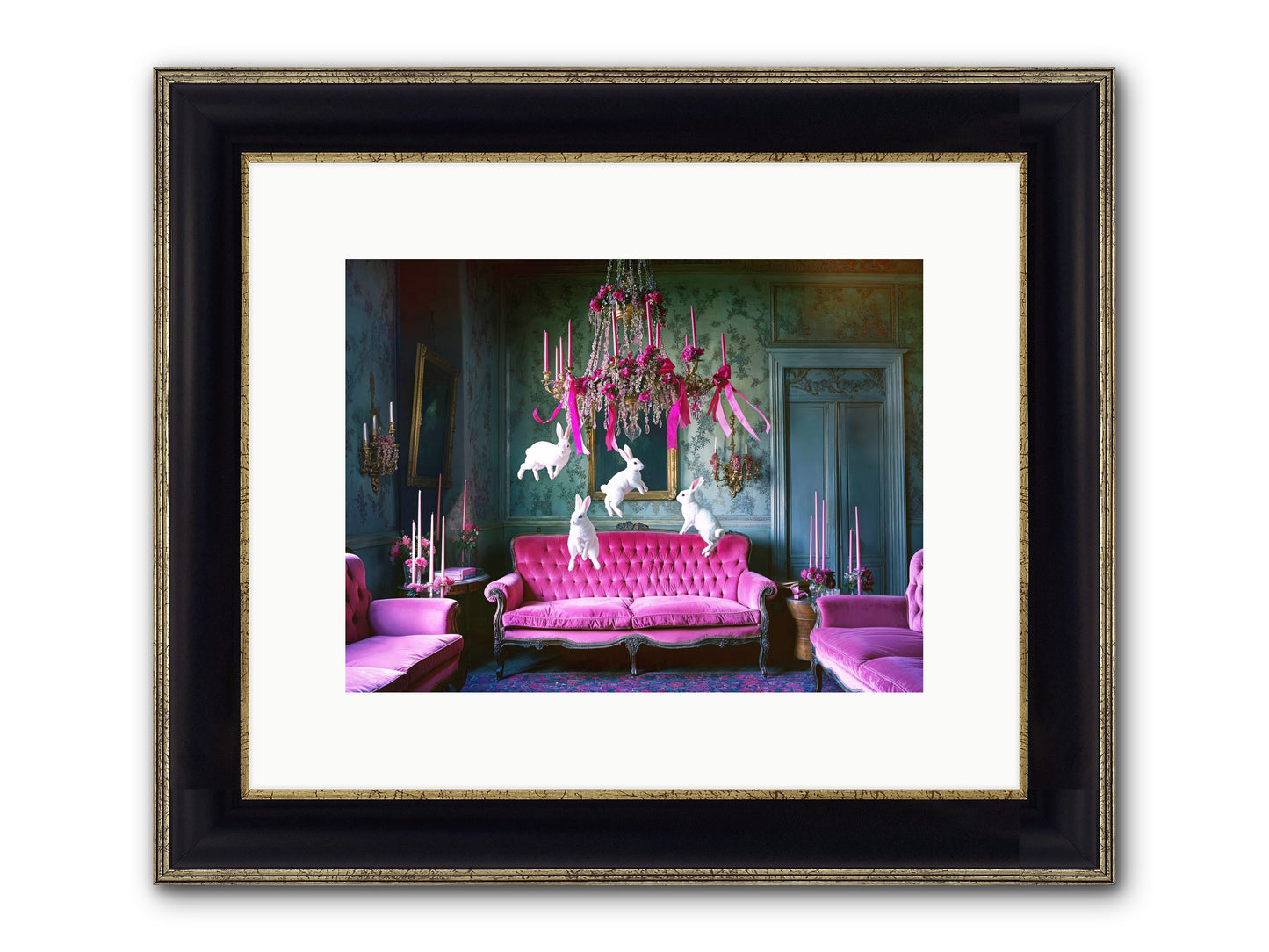Keepers Of Earth Magic Framed Print - Black & Gold 12x9