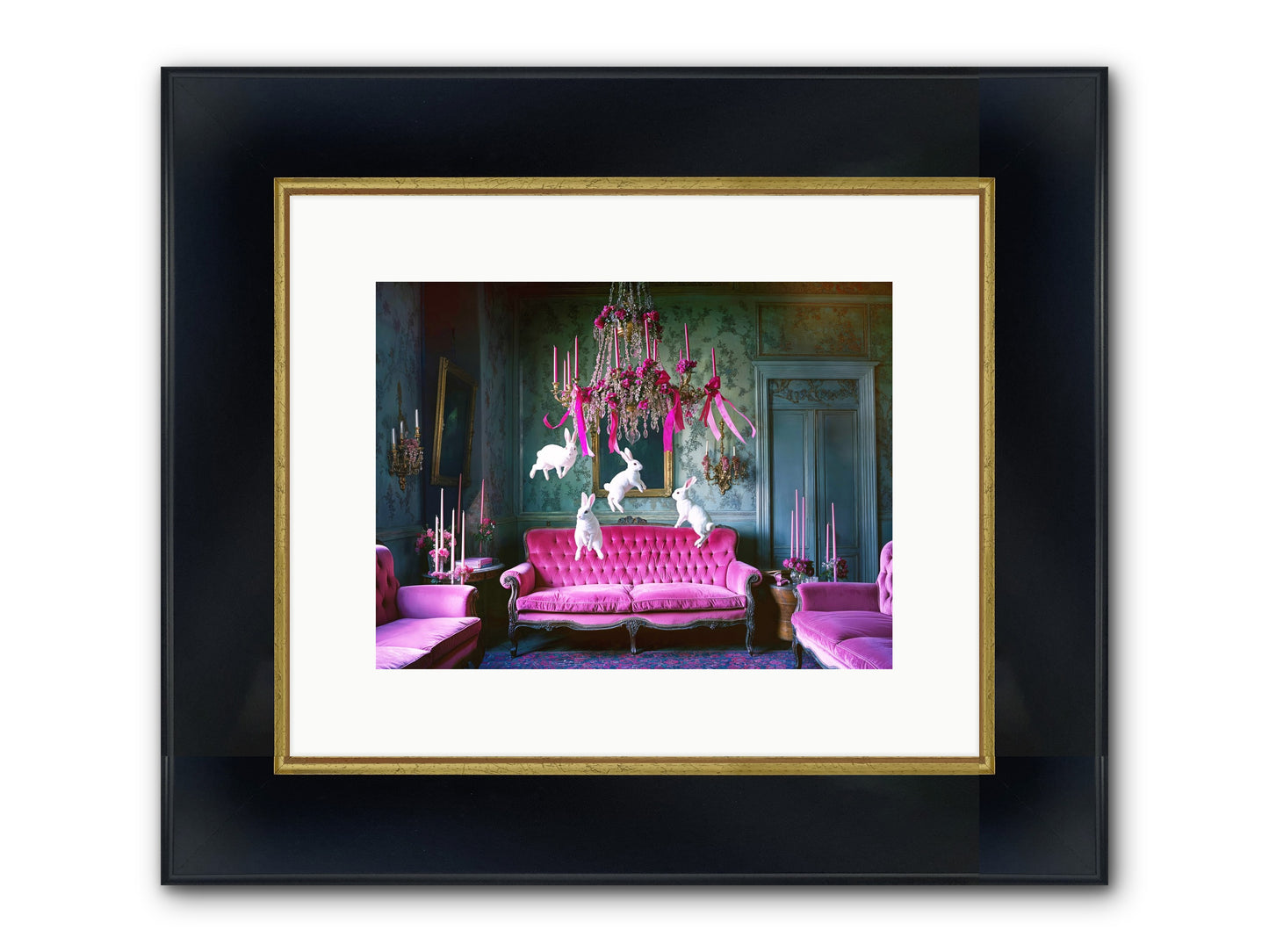 Keepers Of Earth Magic Framed Print - Wide Black w/Gold 12x9