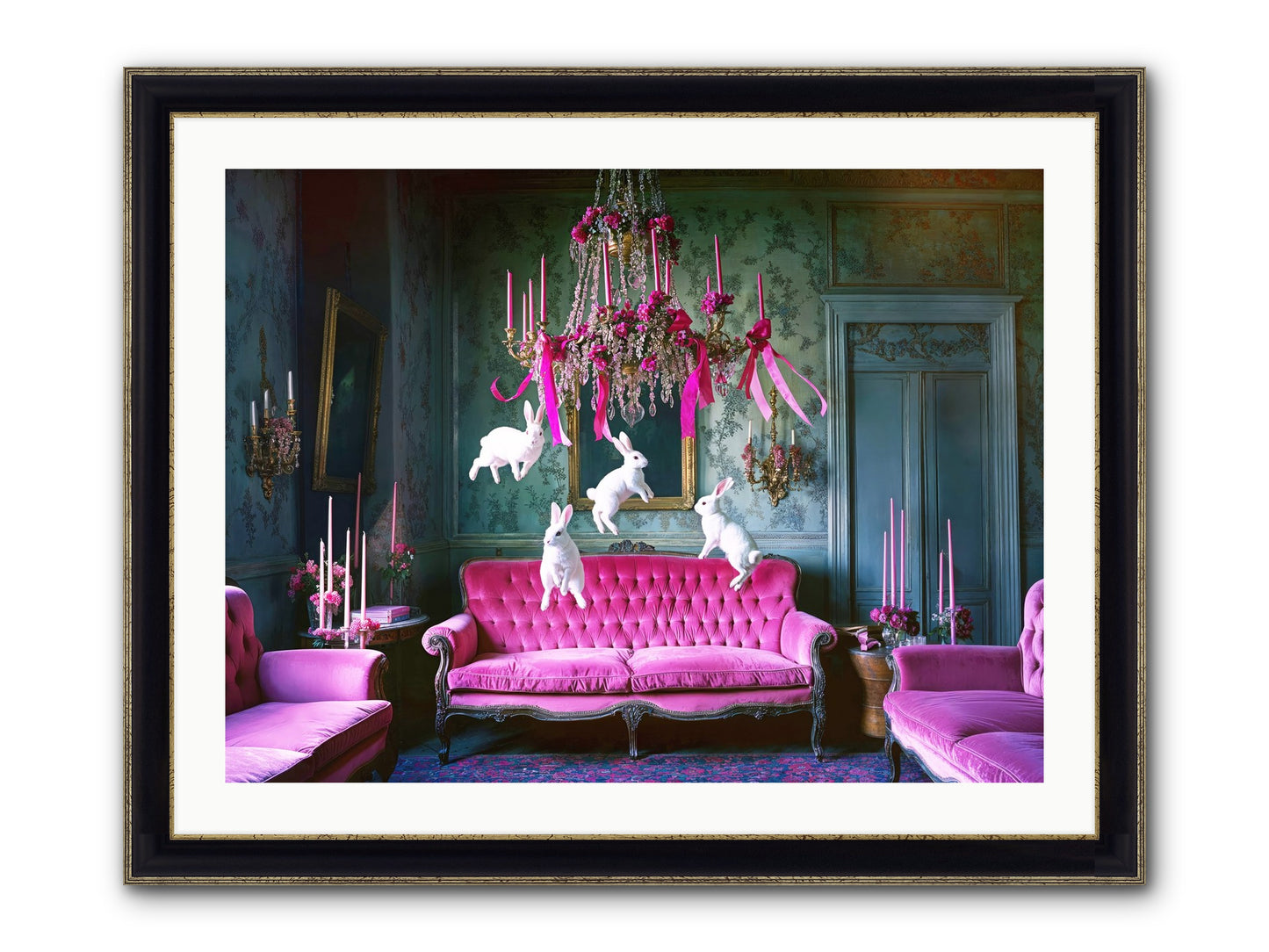 Keepers Of Earth Magic Framed Print - Black & Gold 32x24