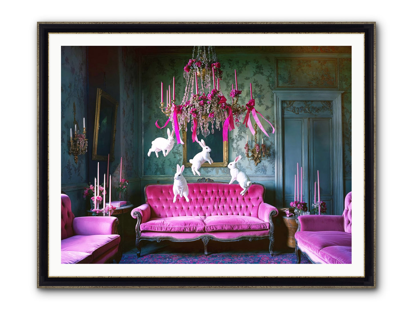 Keepers Of Earth Magic Framed Print - Black & Gold 48x36