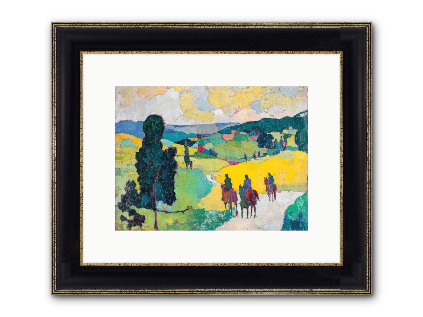 Keepers Of Horizons Framed Print - Black & Gold 12x9