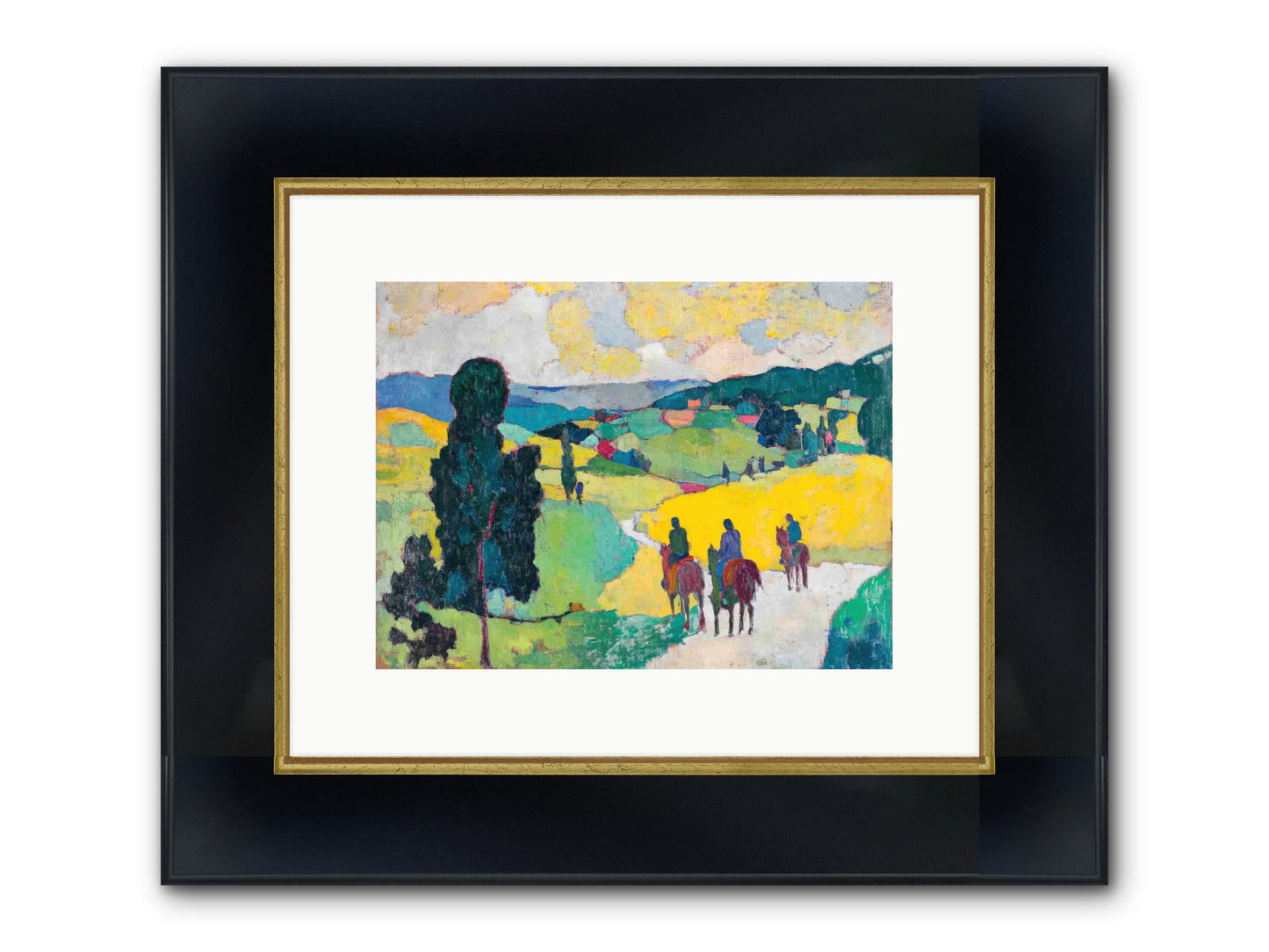 Keepers Of Horizons Framed Print - Wide Black w/Gold 12x9