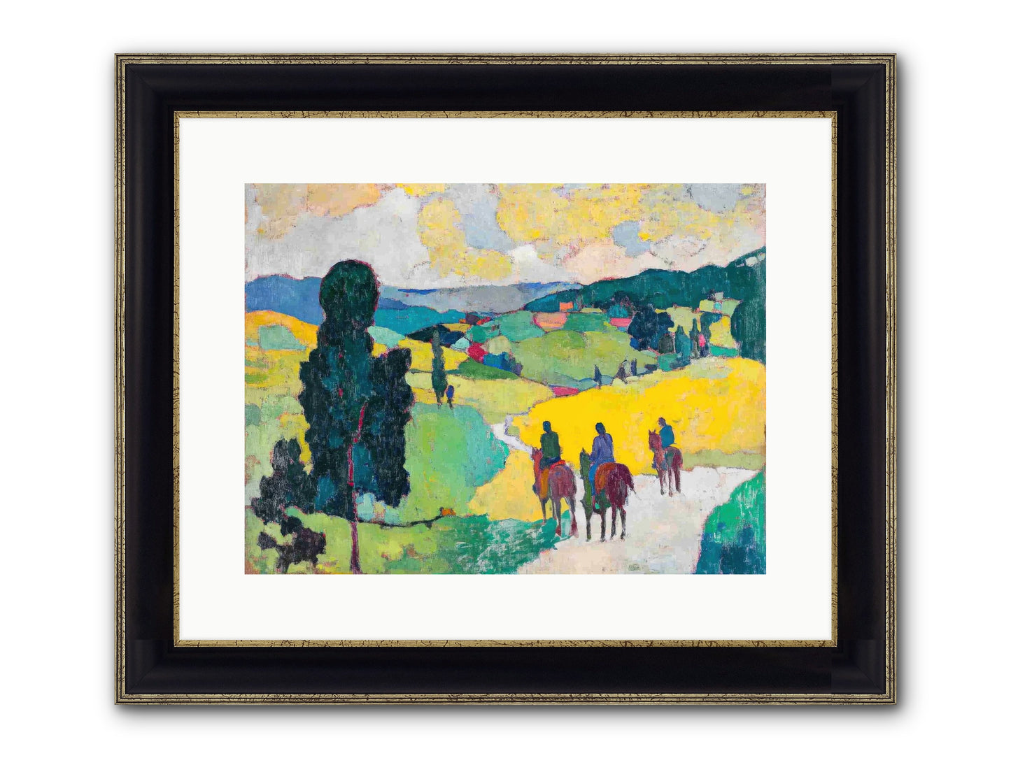Keepers Of Horizons Framed Print - Black & Gold 16x12
