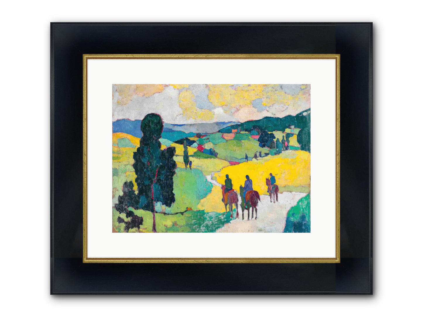 Keepers Of Horizons Framed Print - Wide Black w/Gold 16x12
