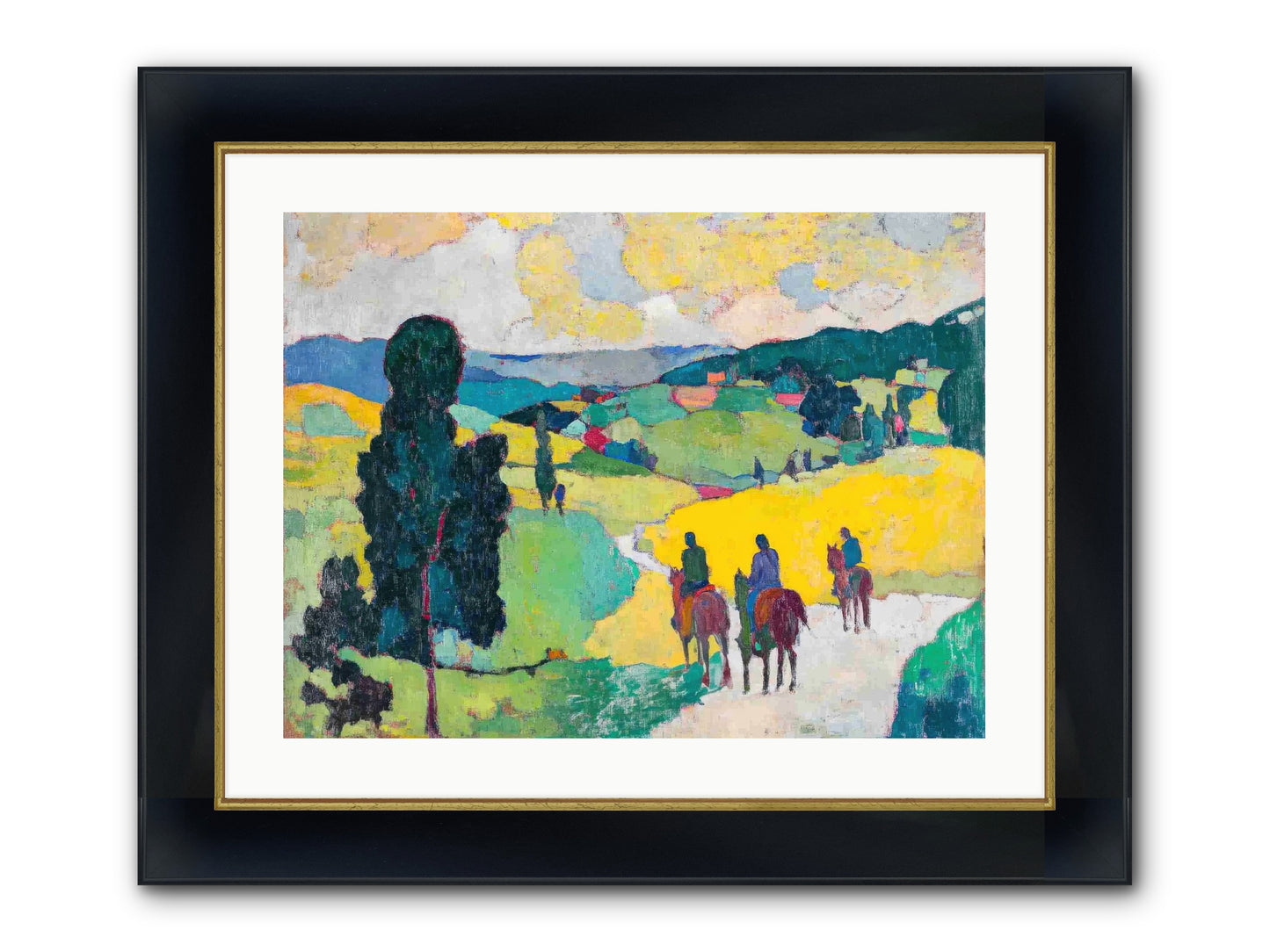 Keepers Of Horizons Framed Print - Wide Black w/Gold 24x18