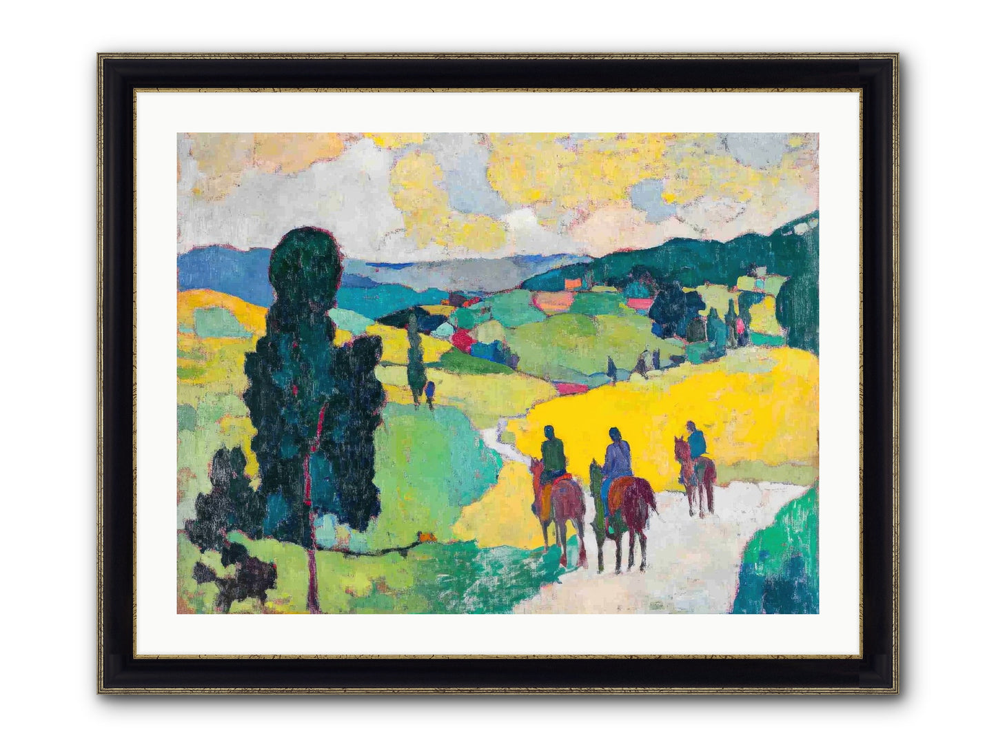 Keepers Of Horizons Framed Print - Black & Gold 32x24