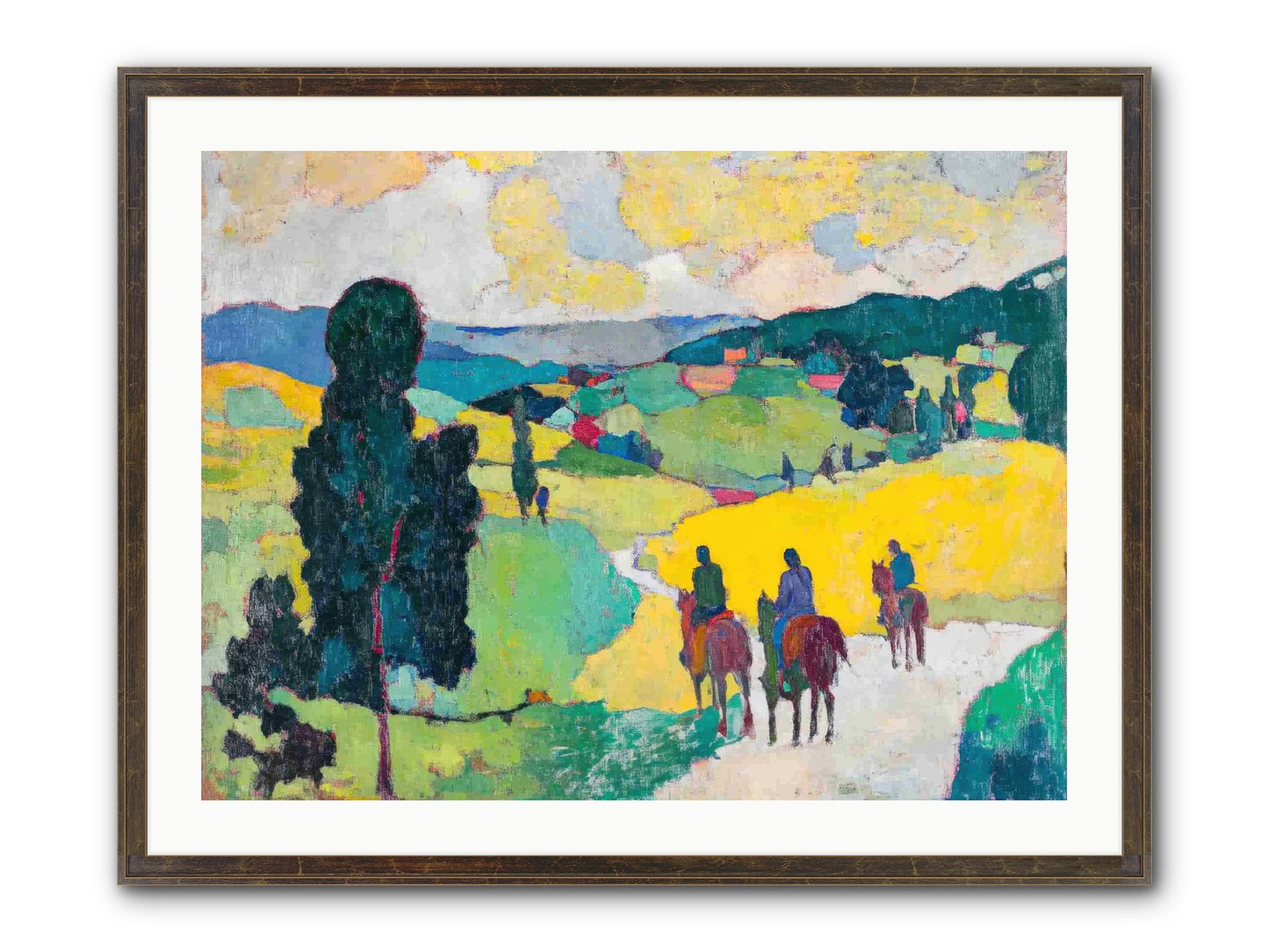 Keepers Of Horizons Framed Print - Slimwoods Black/Gold 32x24