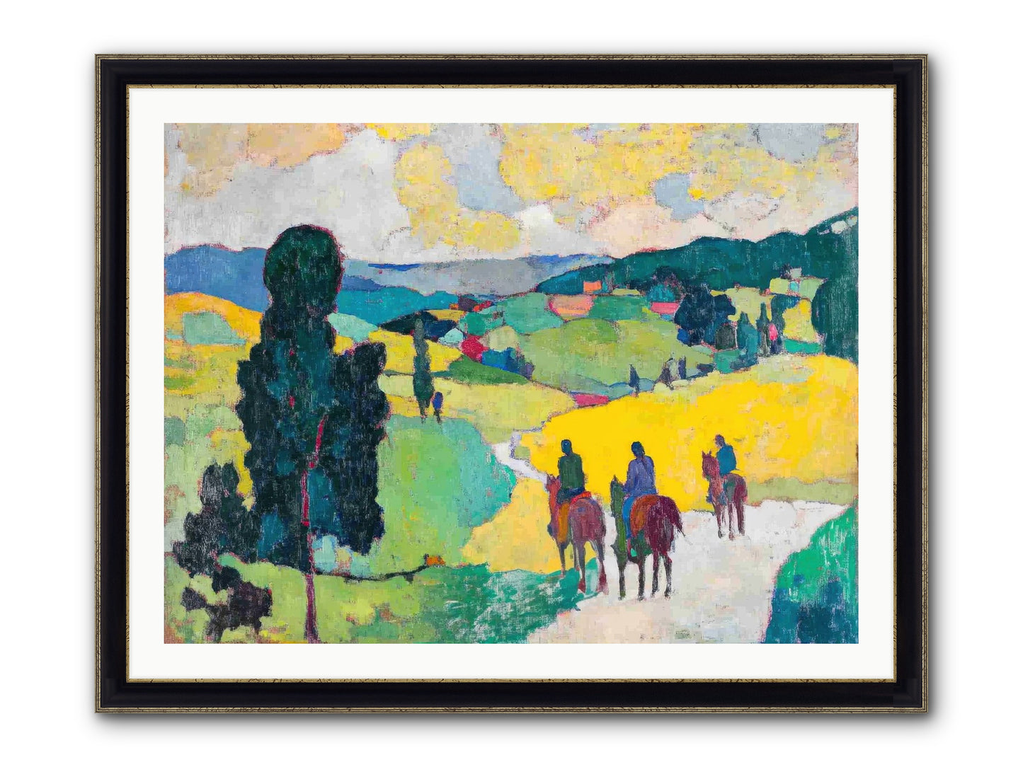 Keepers Of Horizons Framed Print - Black & Gold 40x30