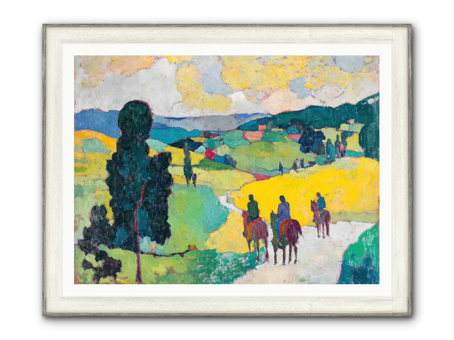 Keepers Of Horizons Framed Print - Driftwood White 48x36