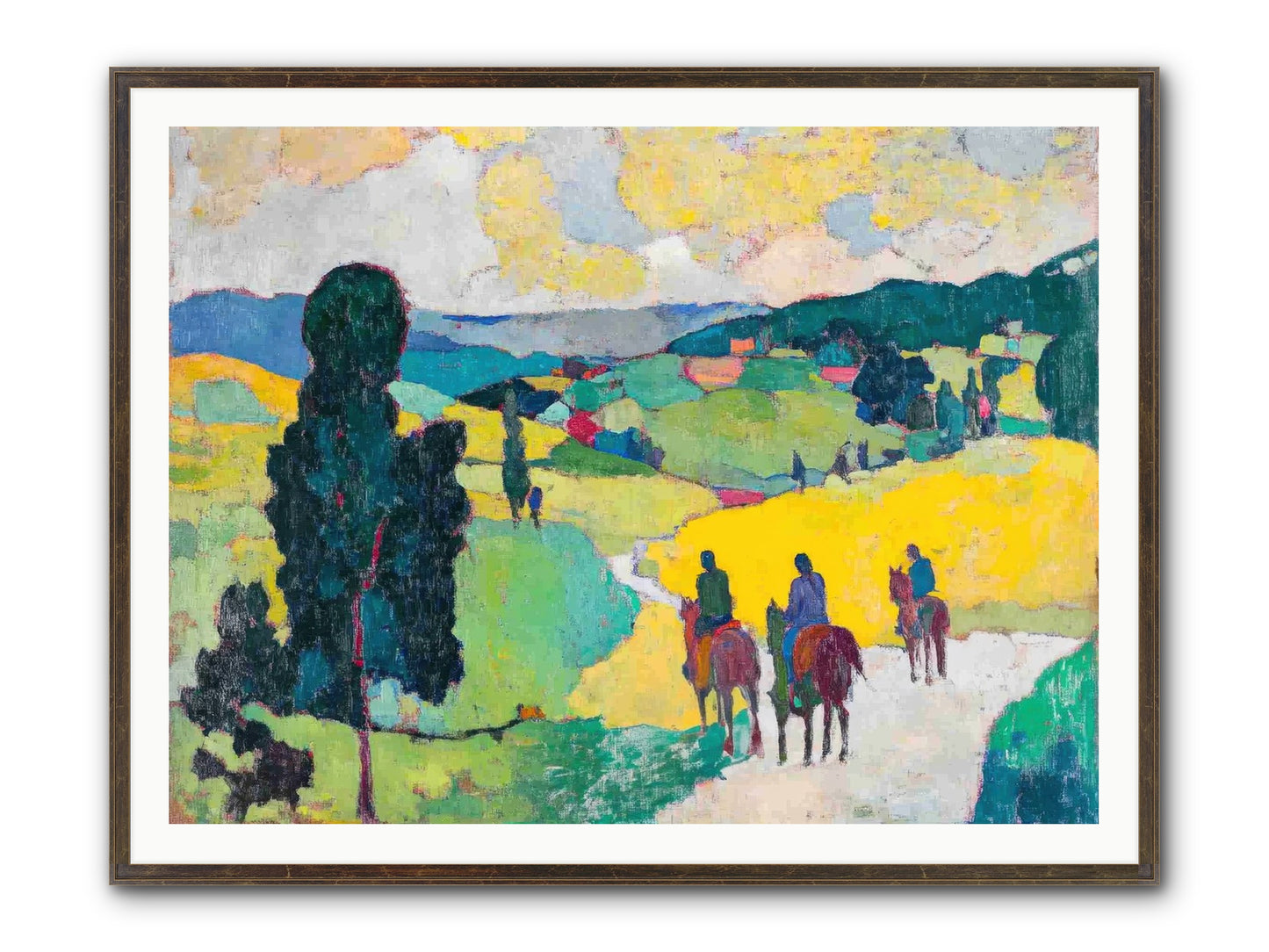 Keepers Of Horizons Framed Print - Slimwoods Black/Gold 48x36