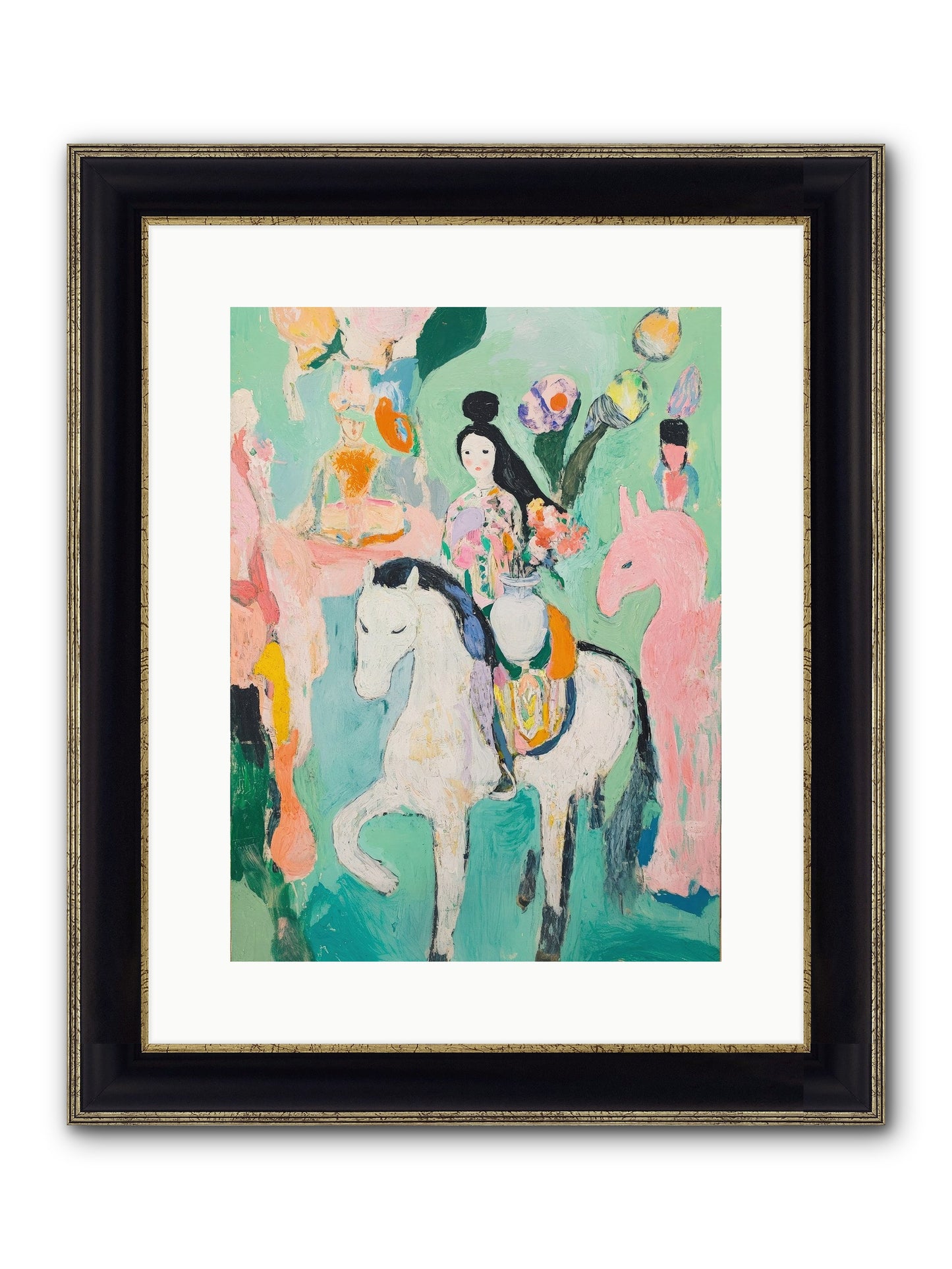 Kent Gardens Framed Print - Black & Gold 12x16