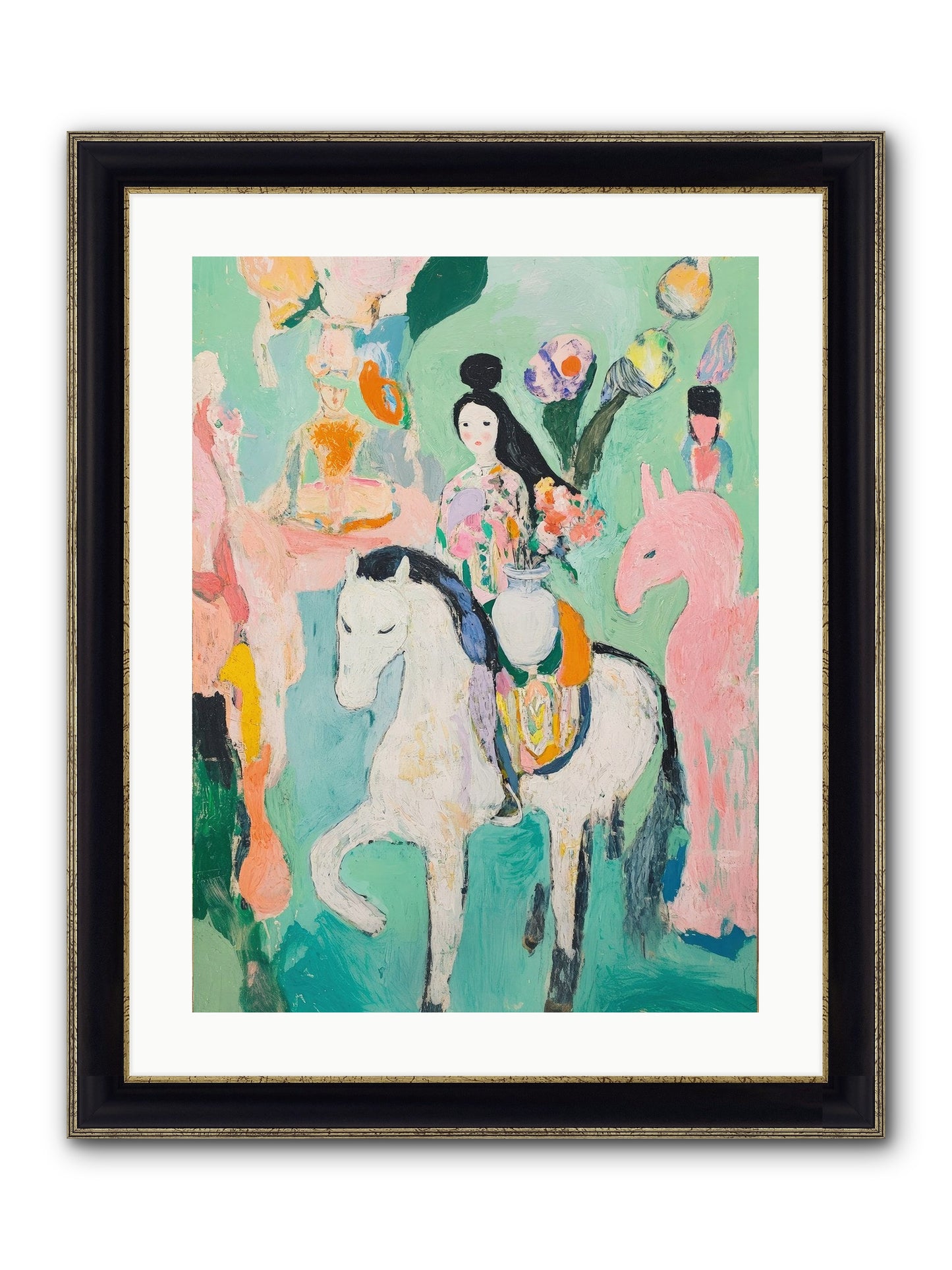 Kent Gardens Framed Print - Black & Gold 18x24