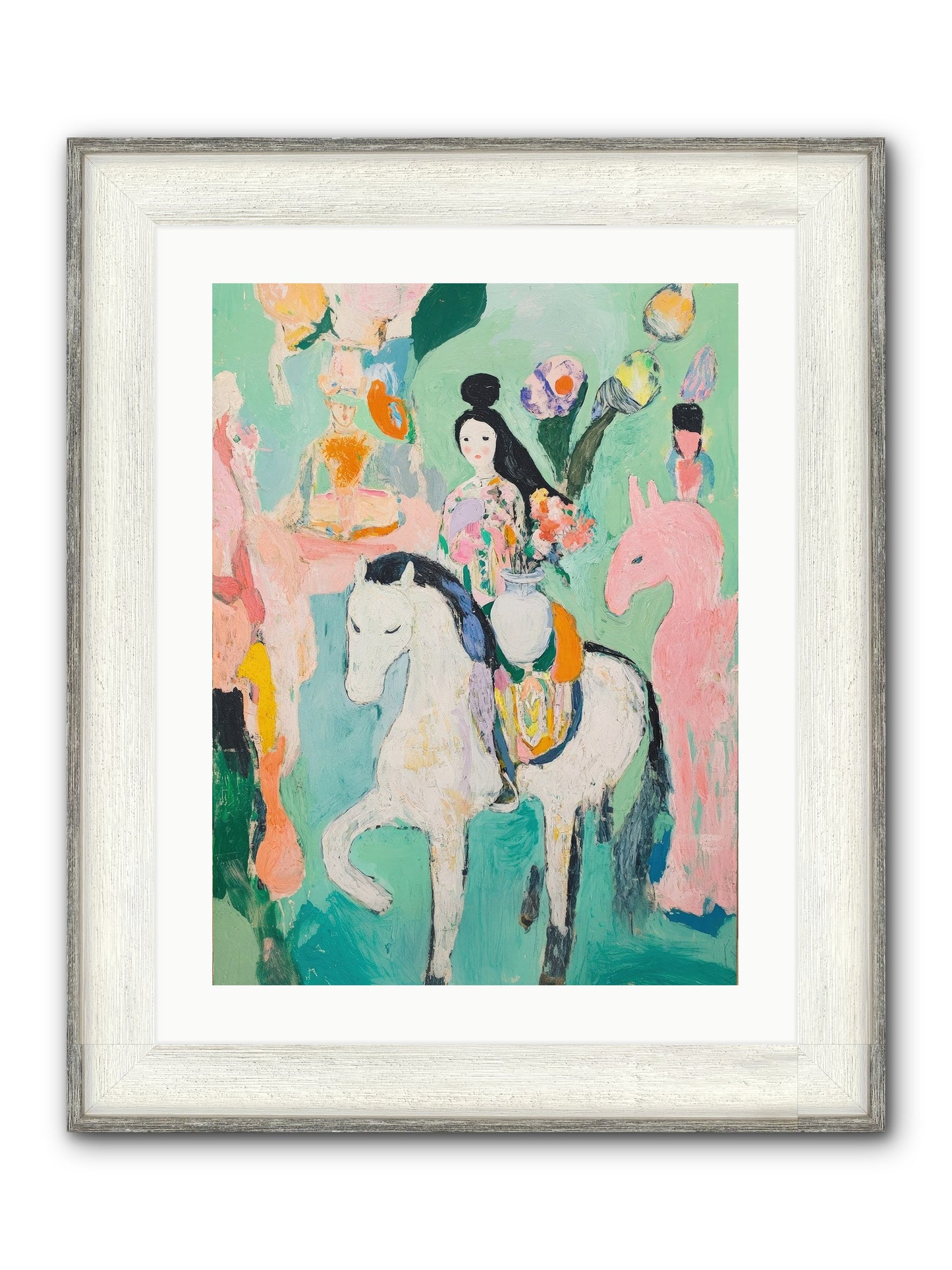 Kent Gardens Framed Print - Driftwood White 18x24