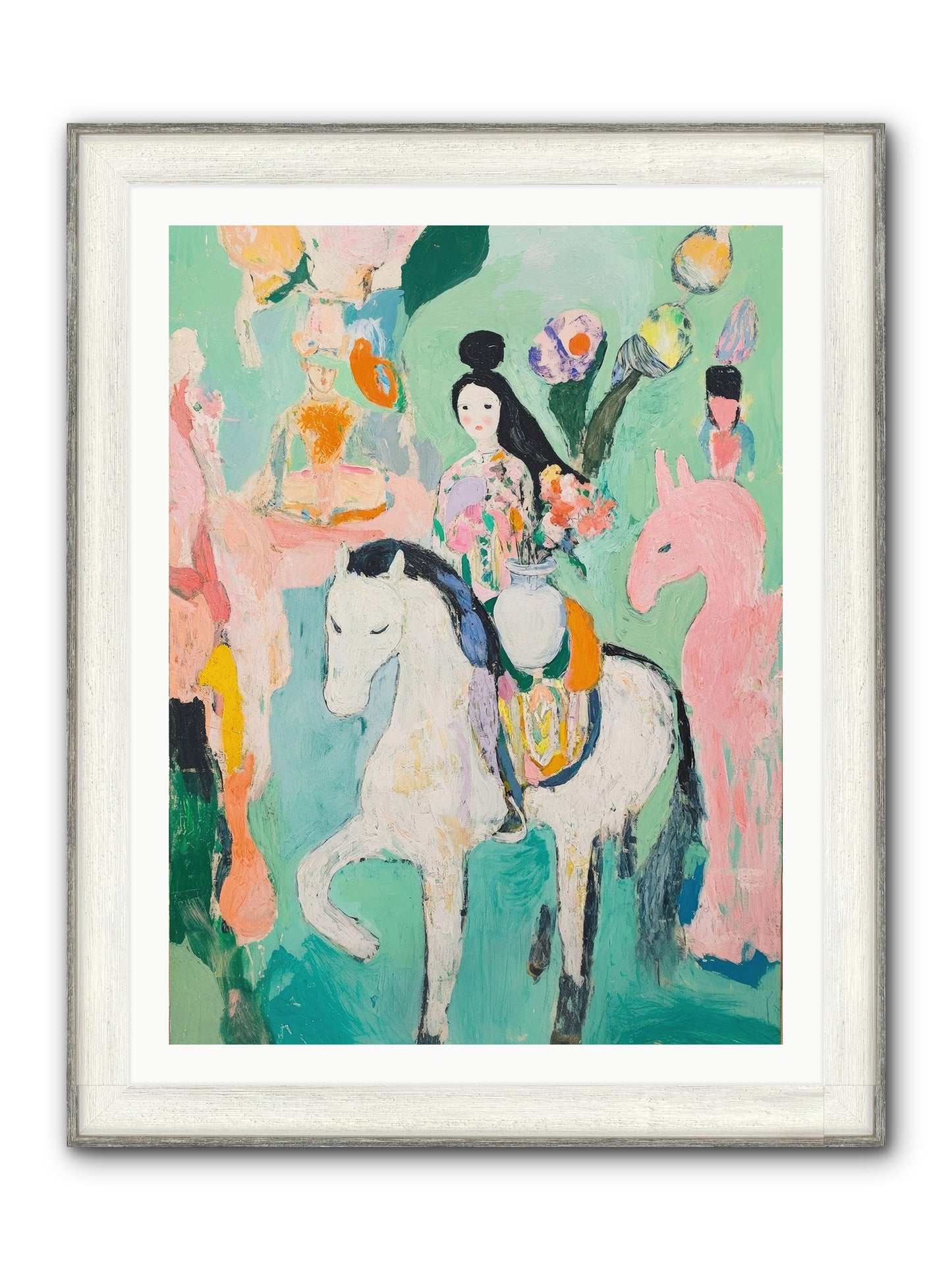 Kent Gardens Framed Print - Driftwood White 30x40