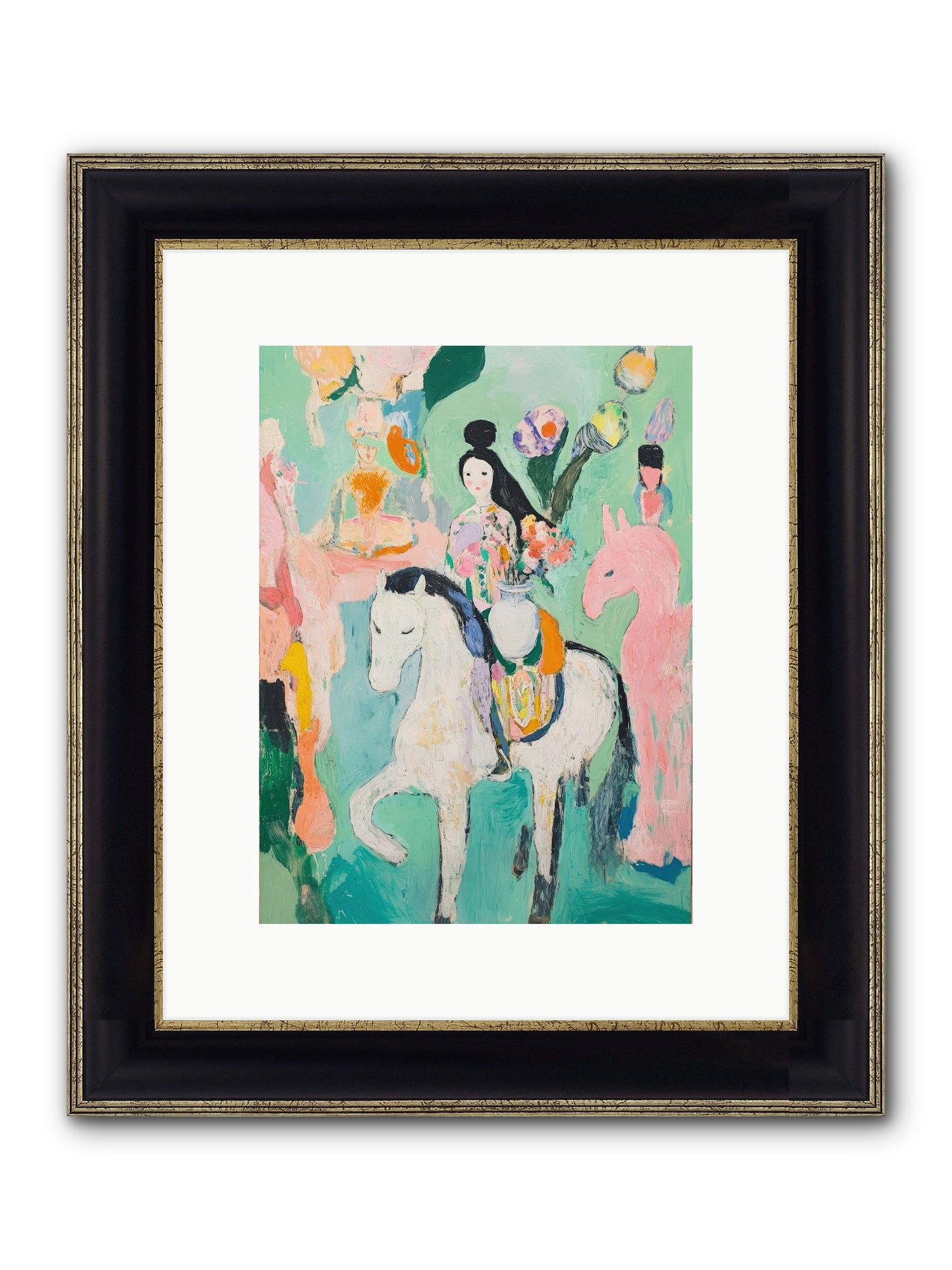 Kent Gardens Framed Print - Black & Gold 9x12