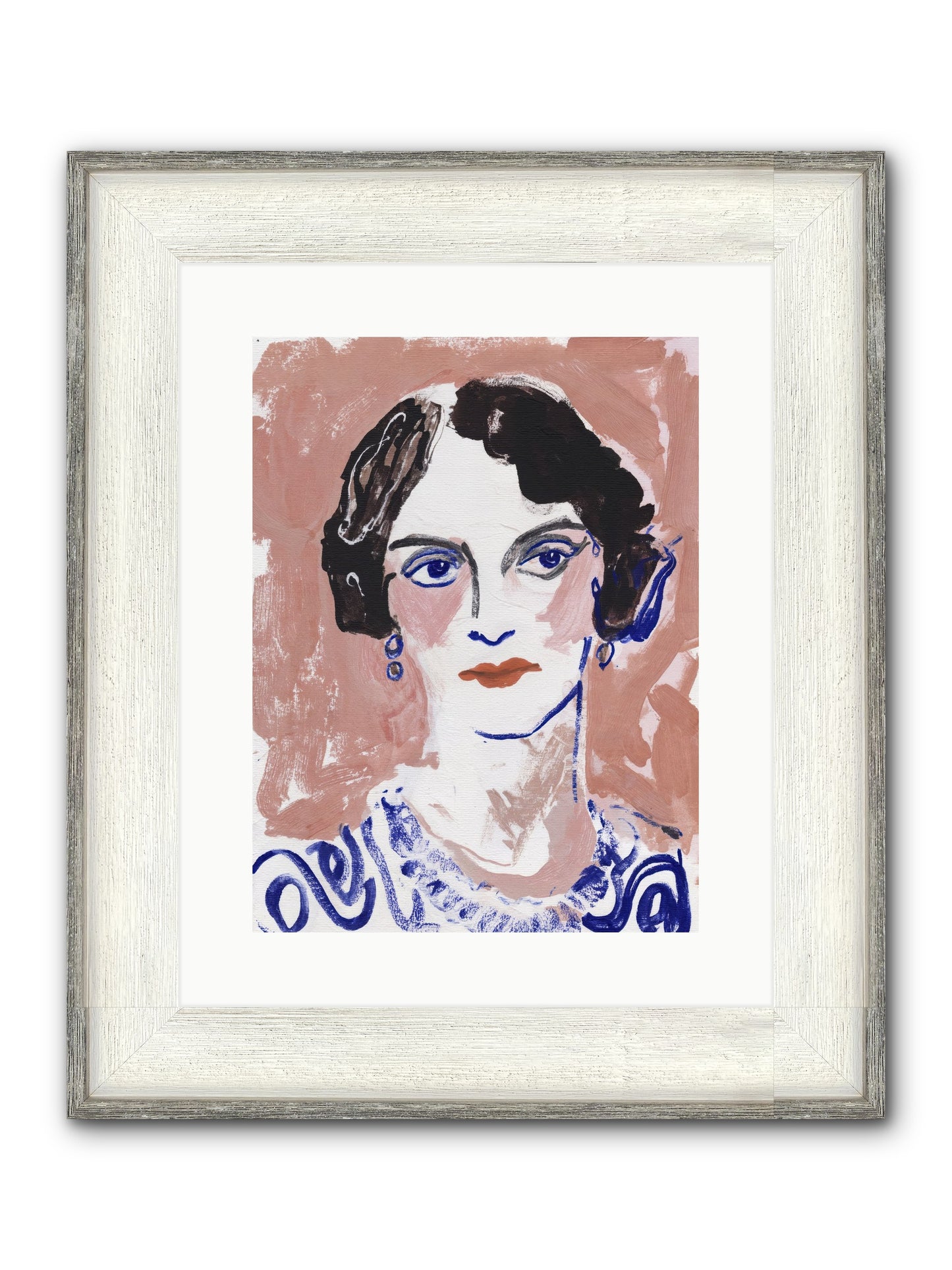 Kept Her Own Counsel Framed Print - Driftwood White 12x16