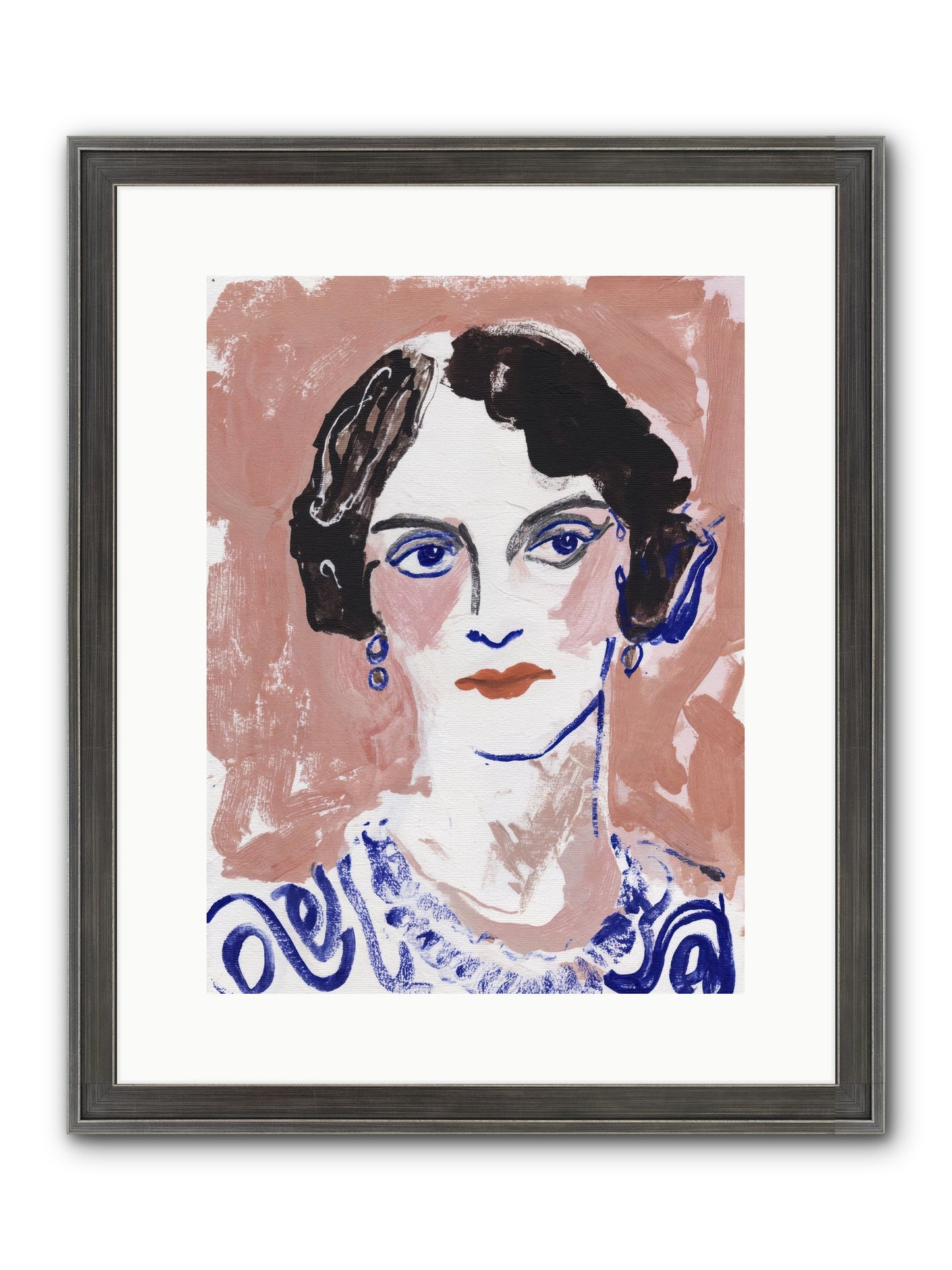 Kept Her Own Counsel Framed Print - Slimwoods Black/Silver 12x16