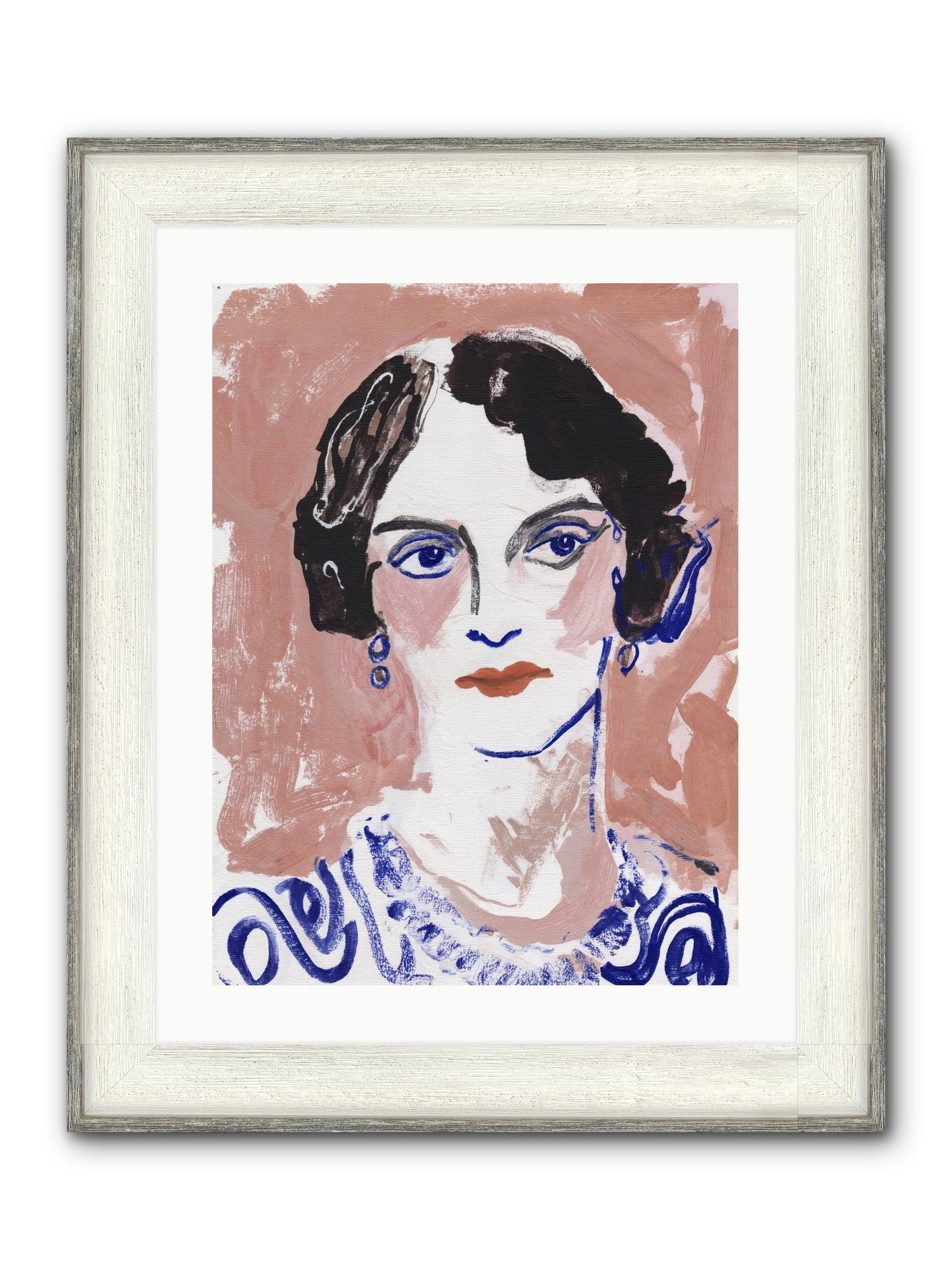 Kept Her Own Counsel Framed Print - Driftwood White 18x24