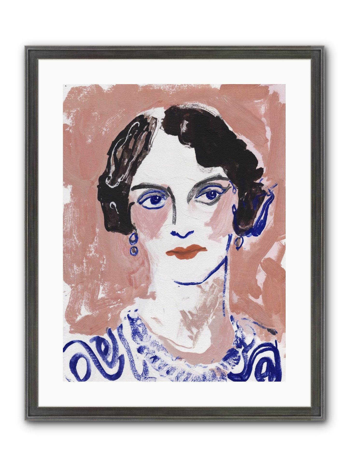 Kept Her Own Counsel Framed Print - Slimwoods Black/Silver 18x24