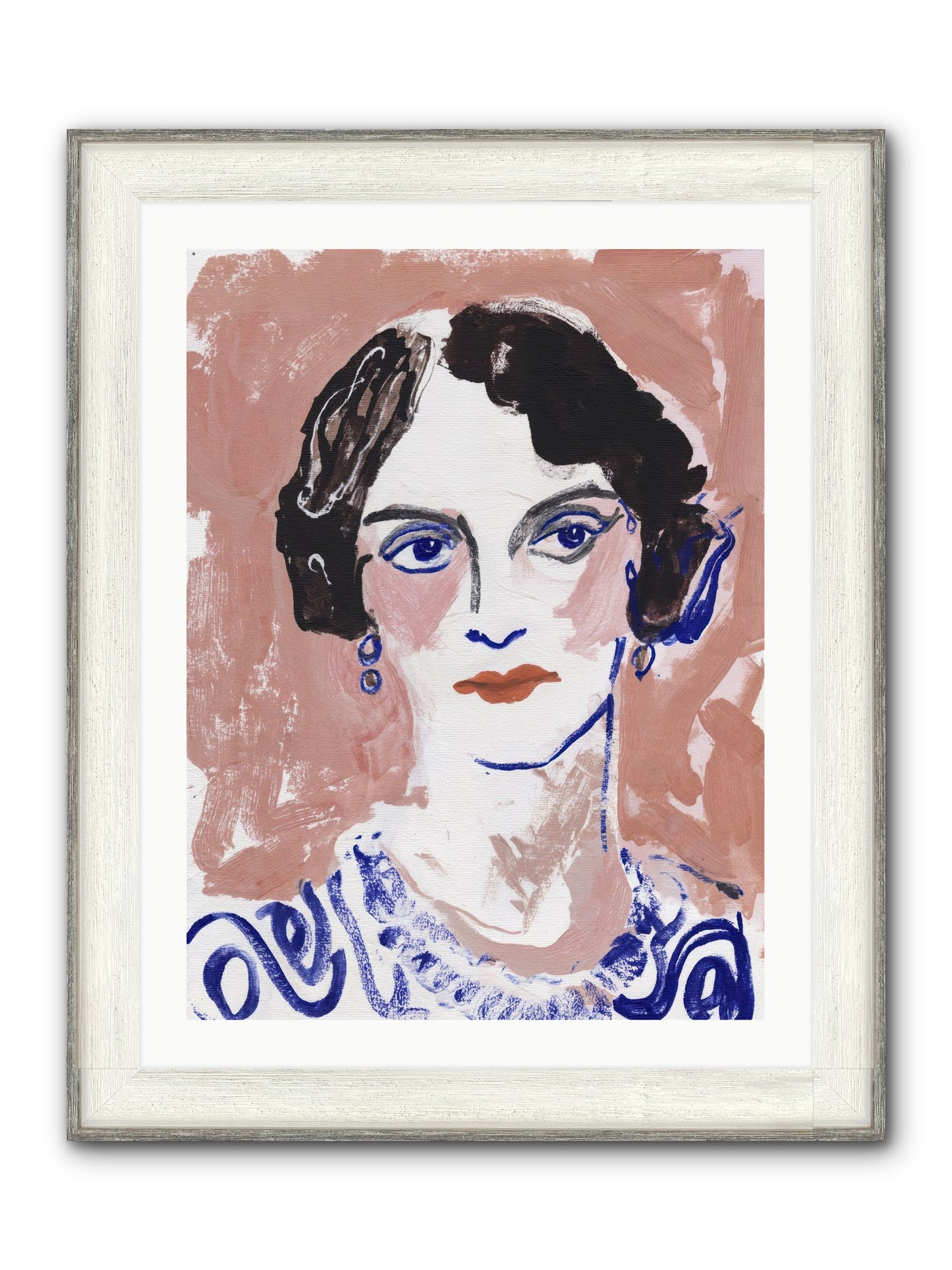 Kept Her Own Counsel Framed Print - Driftwood White 24x32