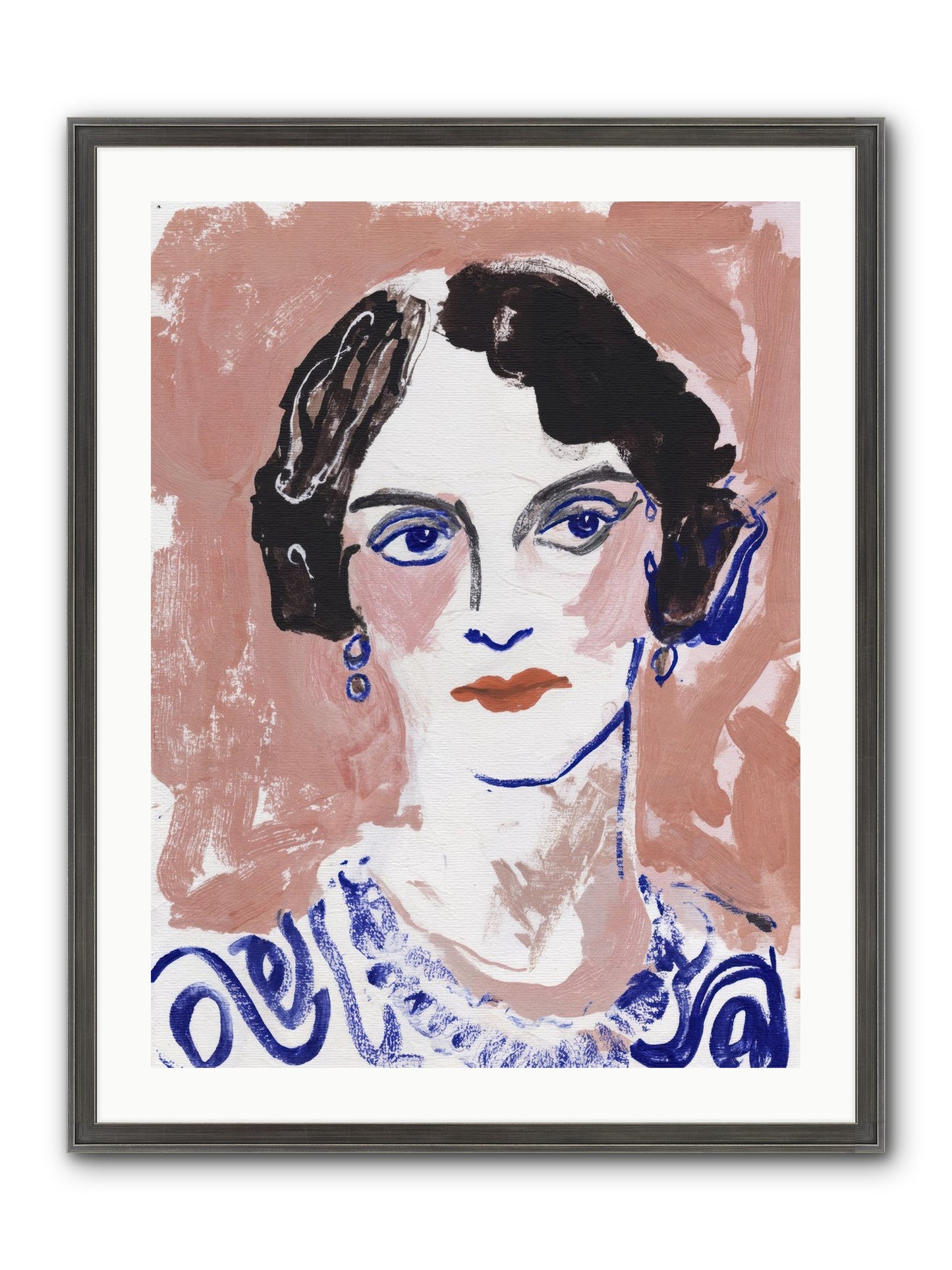 Kept Her Own Counsel Framed Print - Slimwoods Black/Silver 24x32
