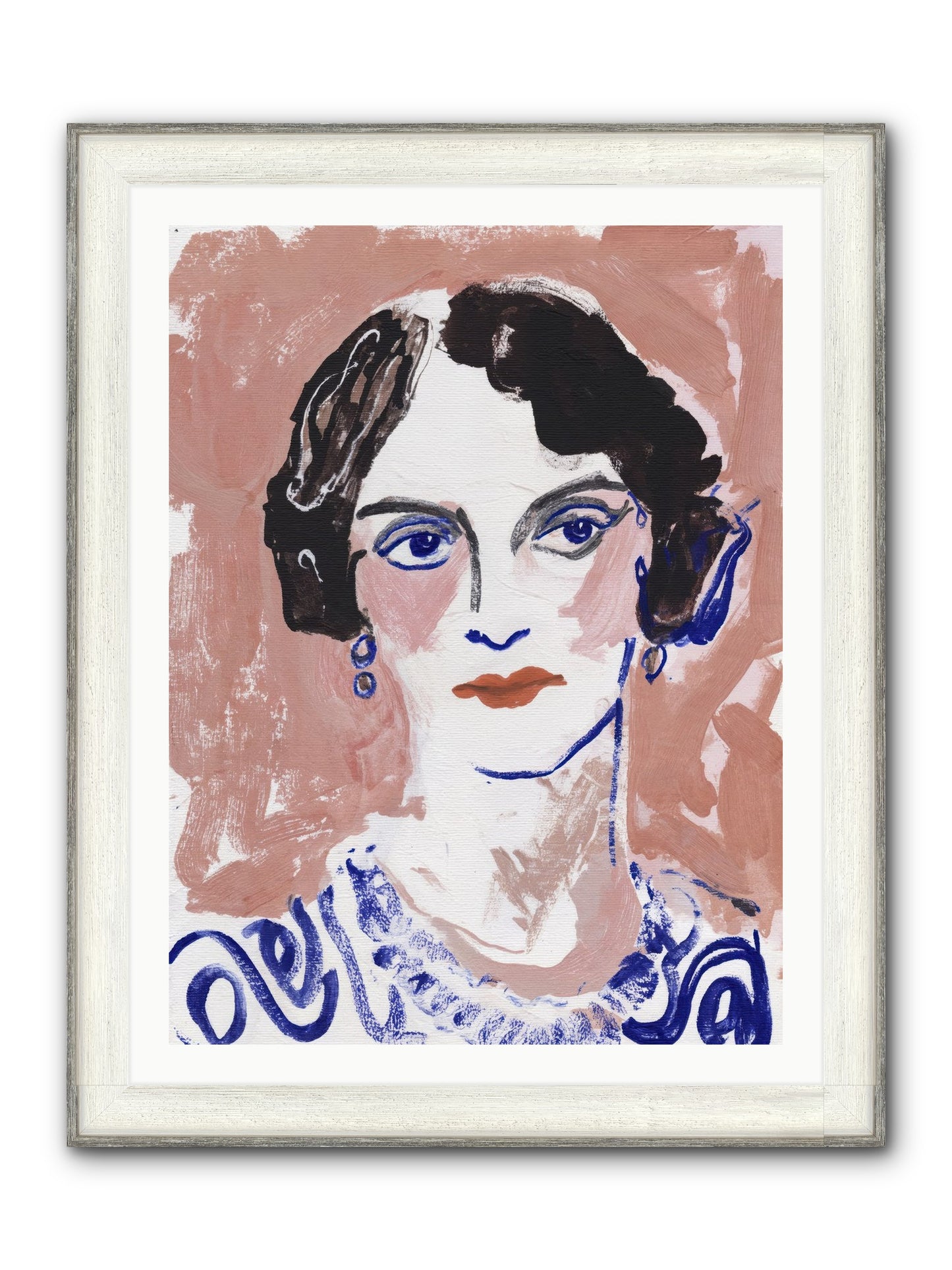 Kept Her Own Counsel Framed Print - Driftwood White 30x40