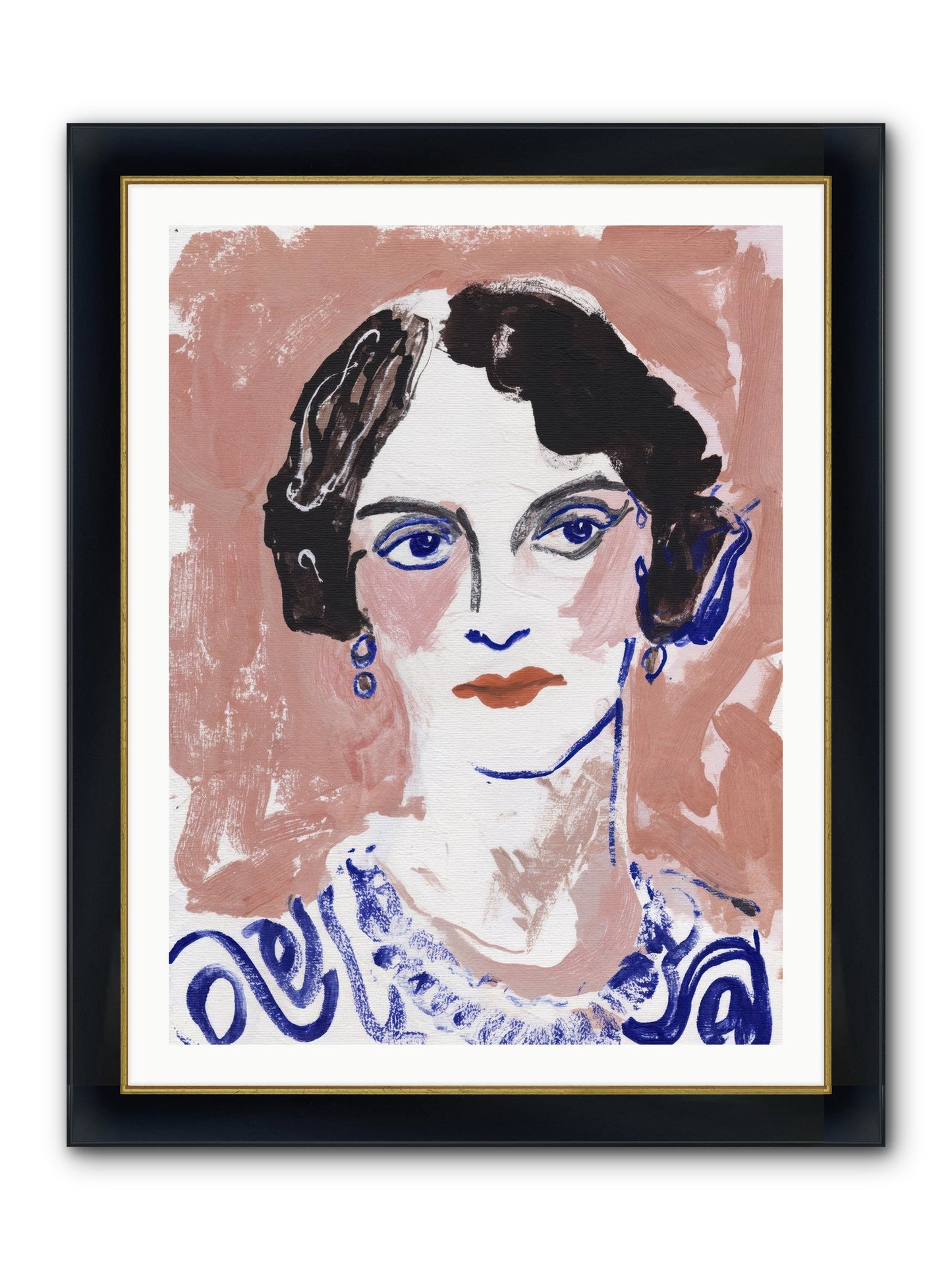 Kept Her Own Counsel Framed Print - Wide Black w/Gold 30x40