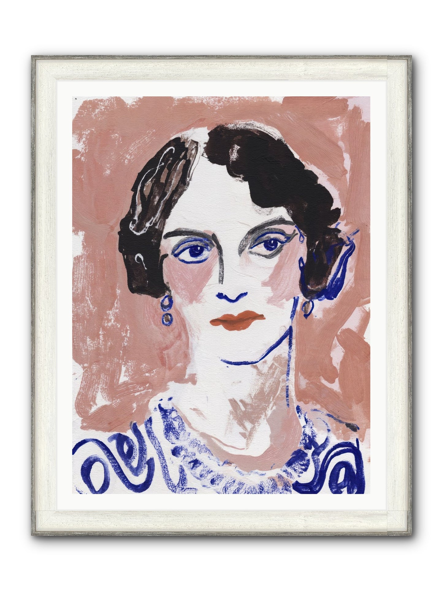 Kept Her Own Counsel Framed Print - Driftwood White 36x48