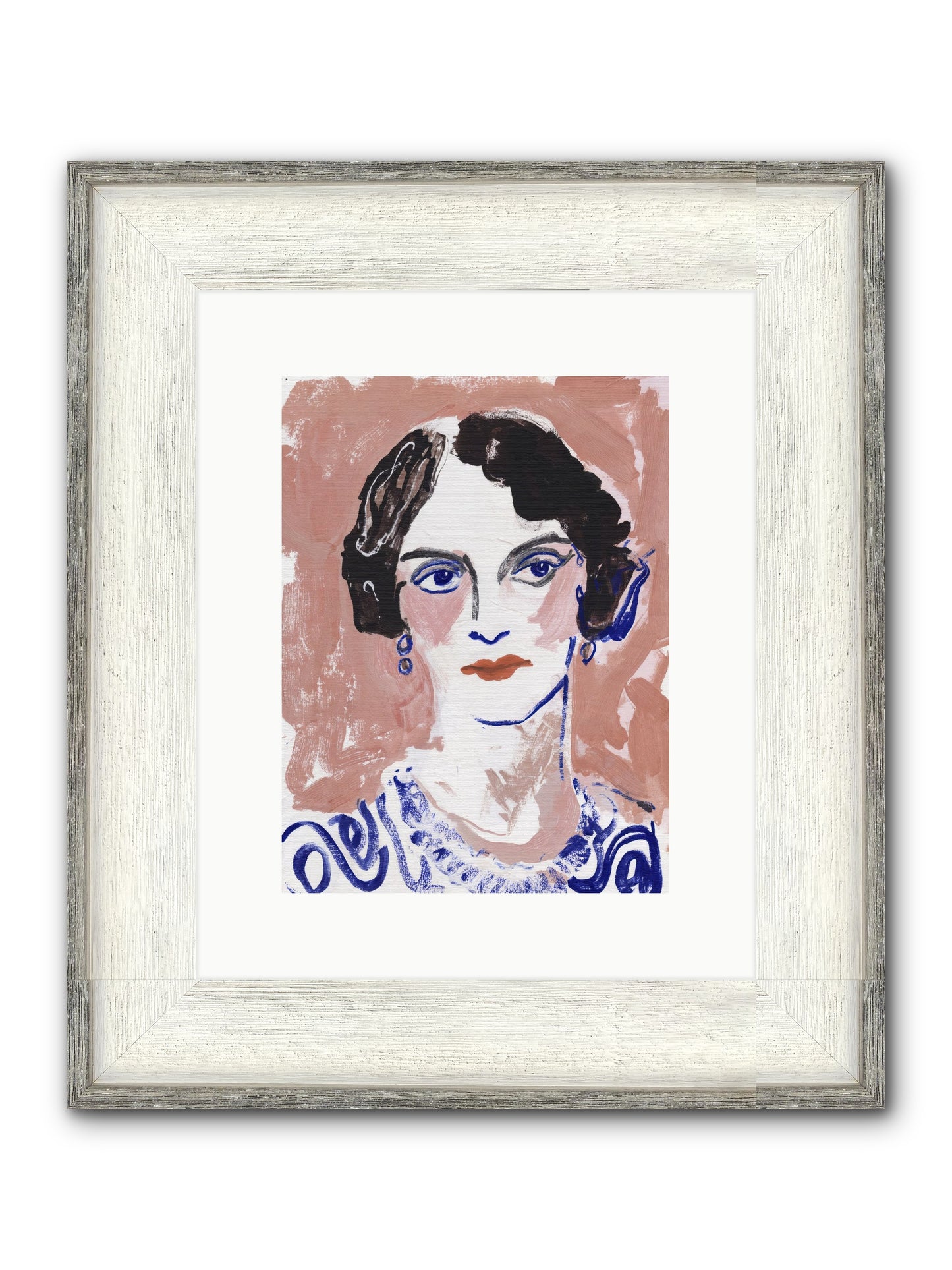Kept Her Own Counsel Framed Print - Driftwood White 9x12